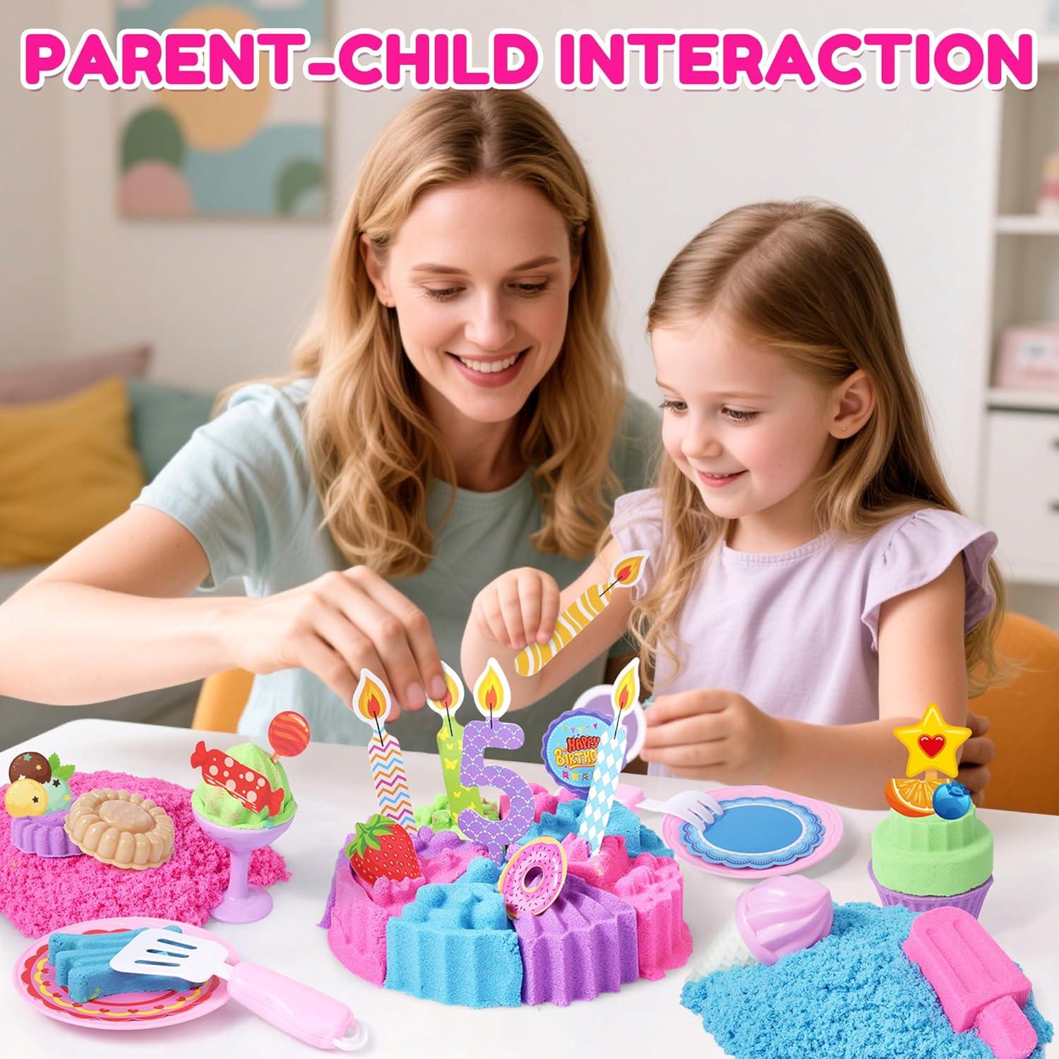 Caja Sensorial de Arena Mágica Billeeit 43 Piezas para Niños