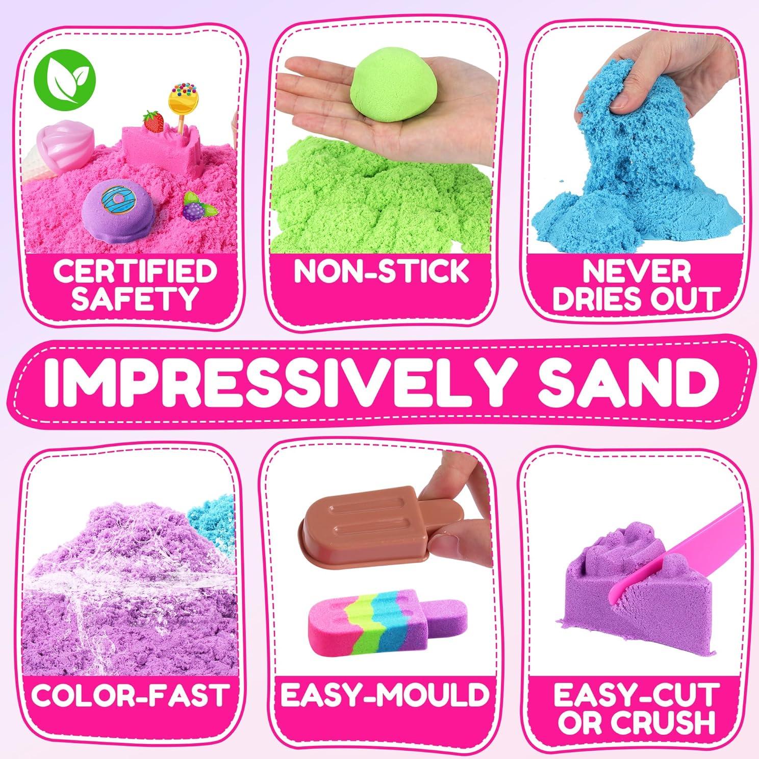 Caja Sensorial de Arena Mágica Billeeit 43 Piezas para Niños