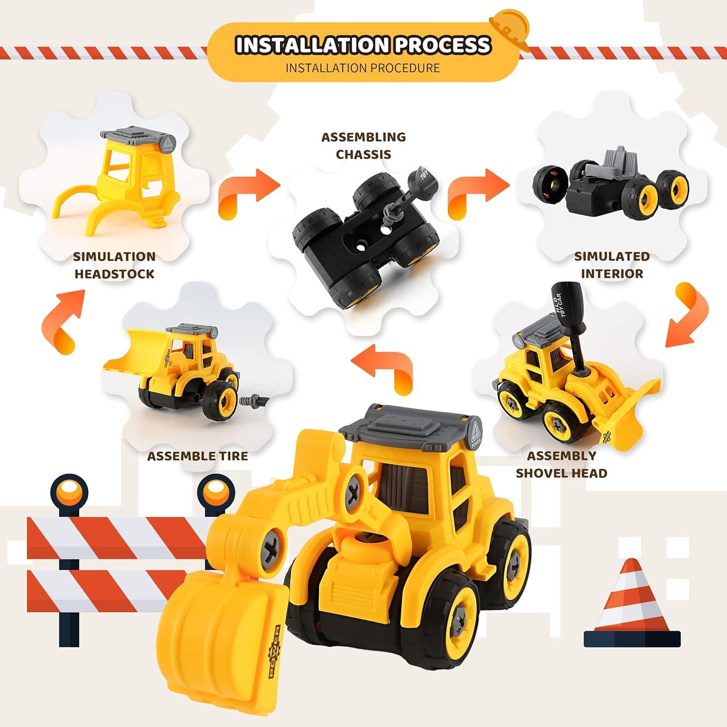 Juego Sensorial de Arena Asoxt 43 Piezas - 0.91 kg Arena, Camiones