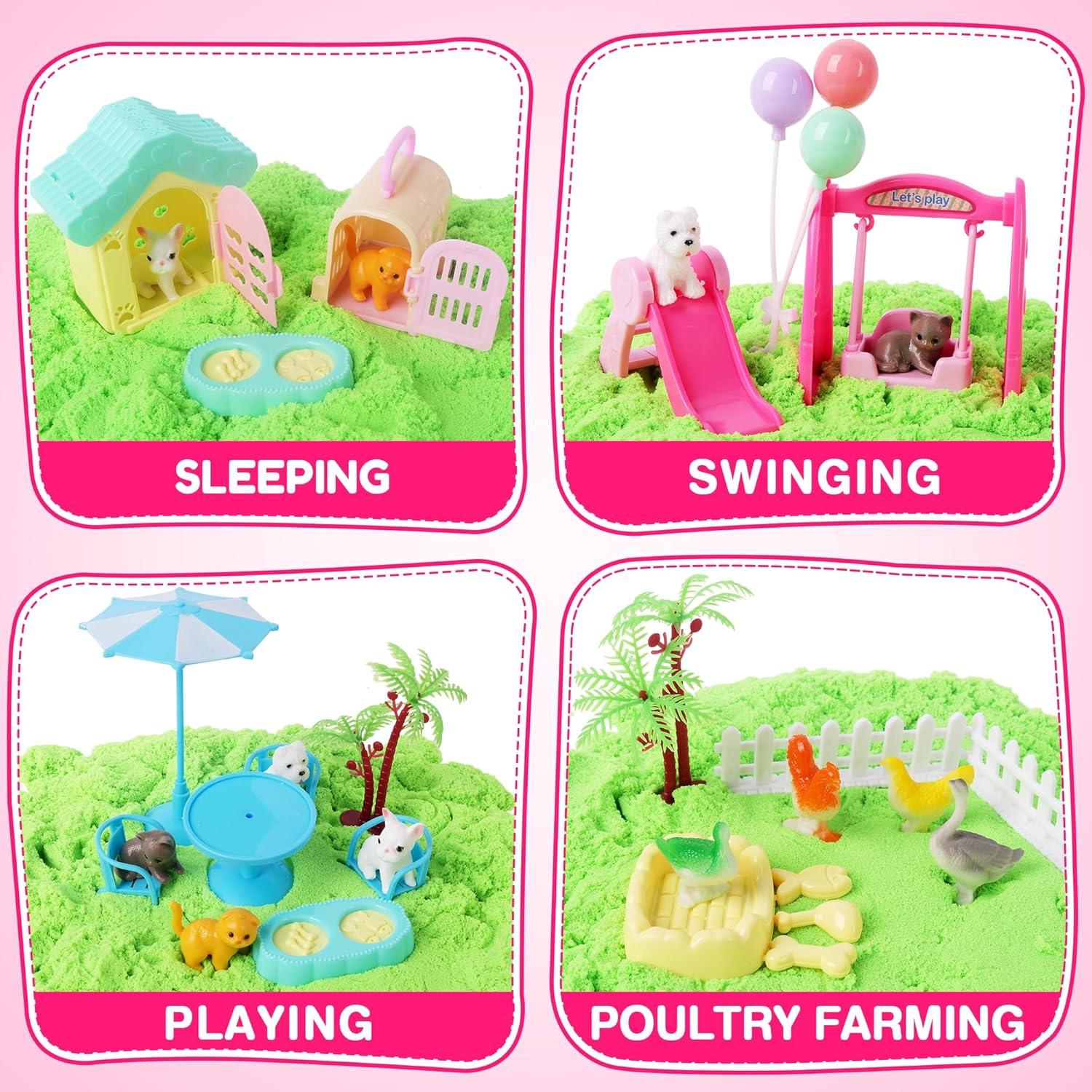 Caja de Arena Sensorial Billeeit para Mascotas 28 Piezas