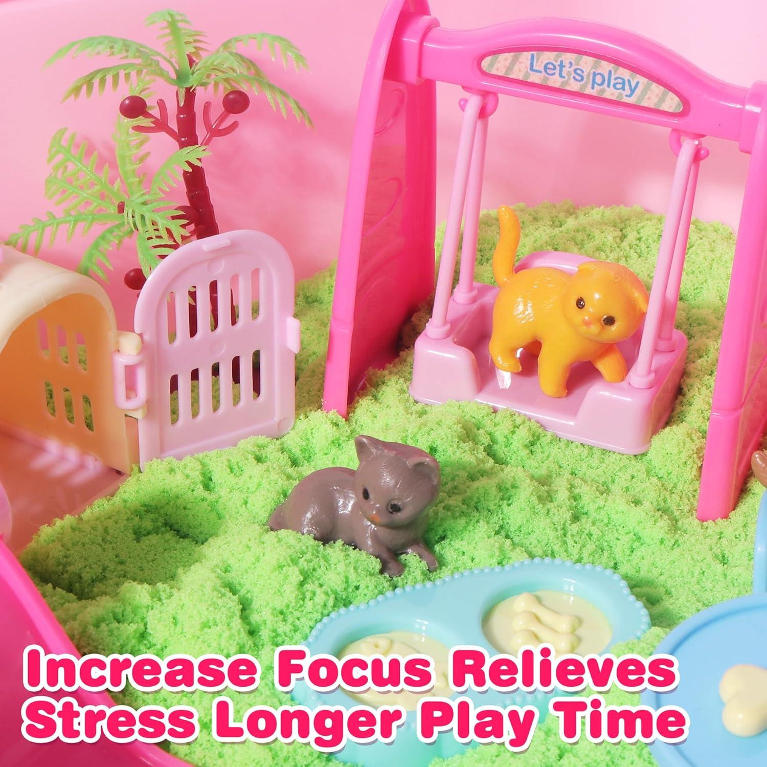 Caja de Arena Sensorial Billeeit para Mascotas 28 Piezas