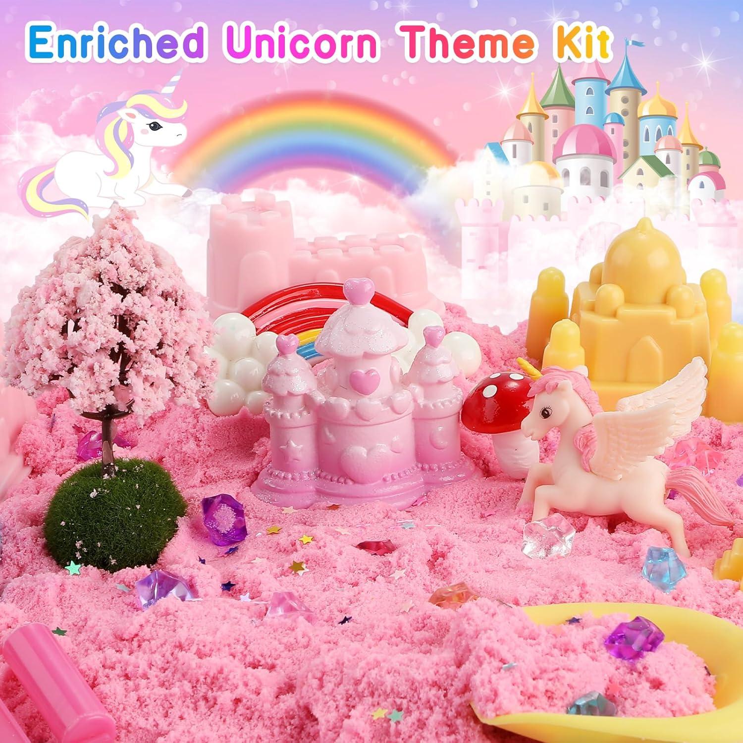 Caja Sensorial de Arena Unicornio y Sirena Lokuc 60 Piezas 1.62 kg