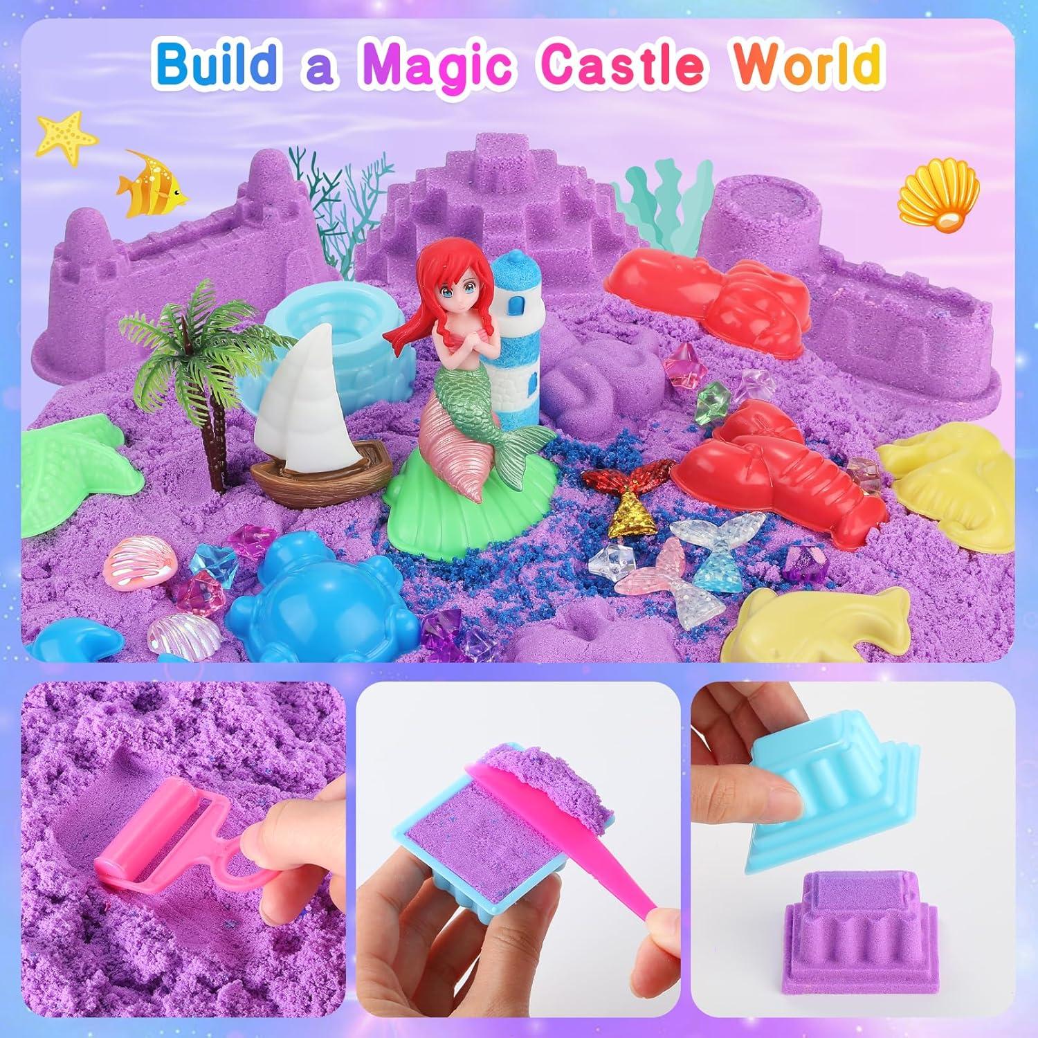 Caja Sensorial de Arena Unicornio y Sirena Lokuc 60 Piezas 1.62 kg