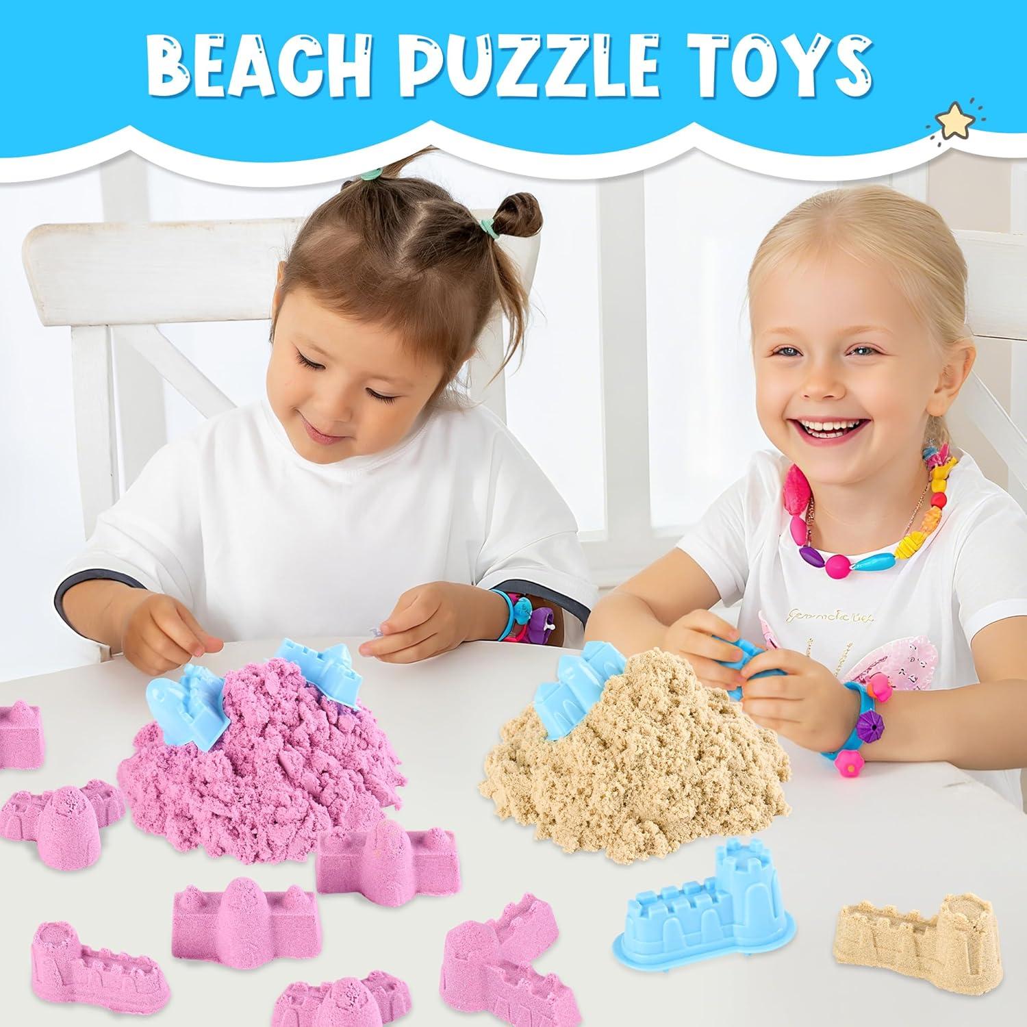 Juego de Arena Mágica Busaurus 2.5Kg 5 Colores y Moldes