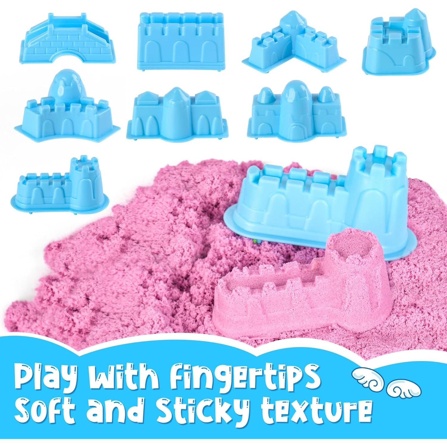 Juego de Arena Mágica Busaurus 2.5Kg 5 Colores y Moldes