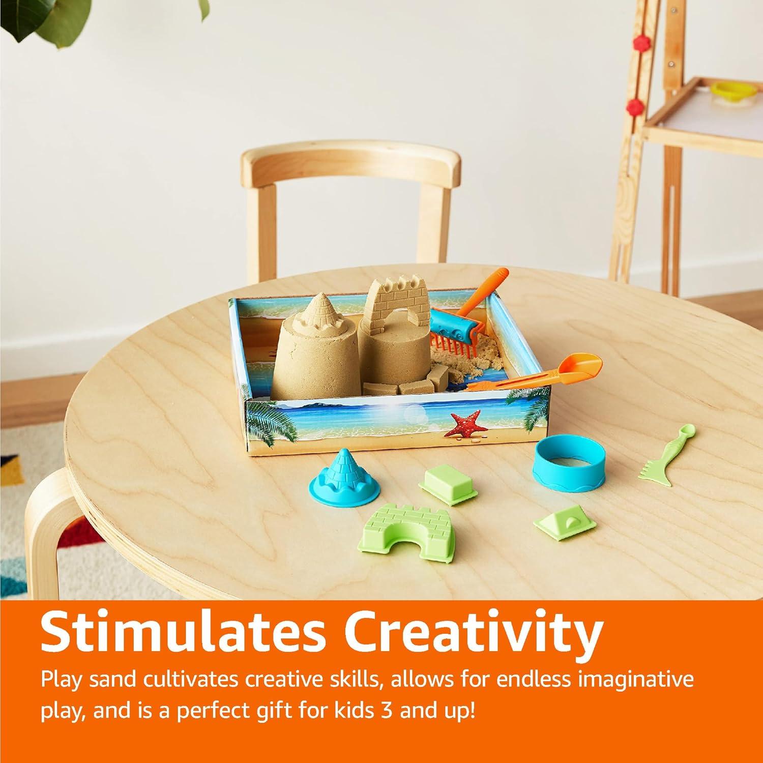 Arena Moldeable Amazon Basics 1.36 kg con Moldes y Herramientas