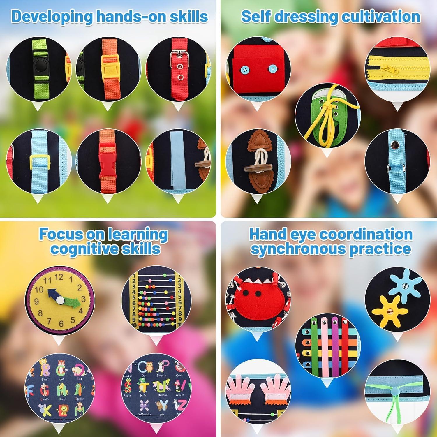 Paquete de 4 mantas de fidget HNYG para adultos con demencia