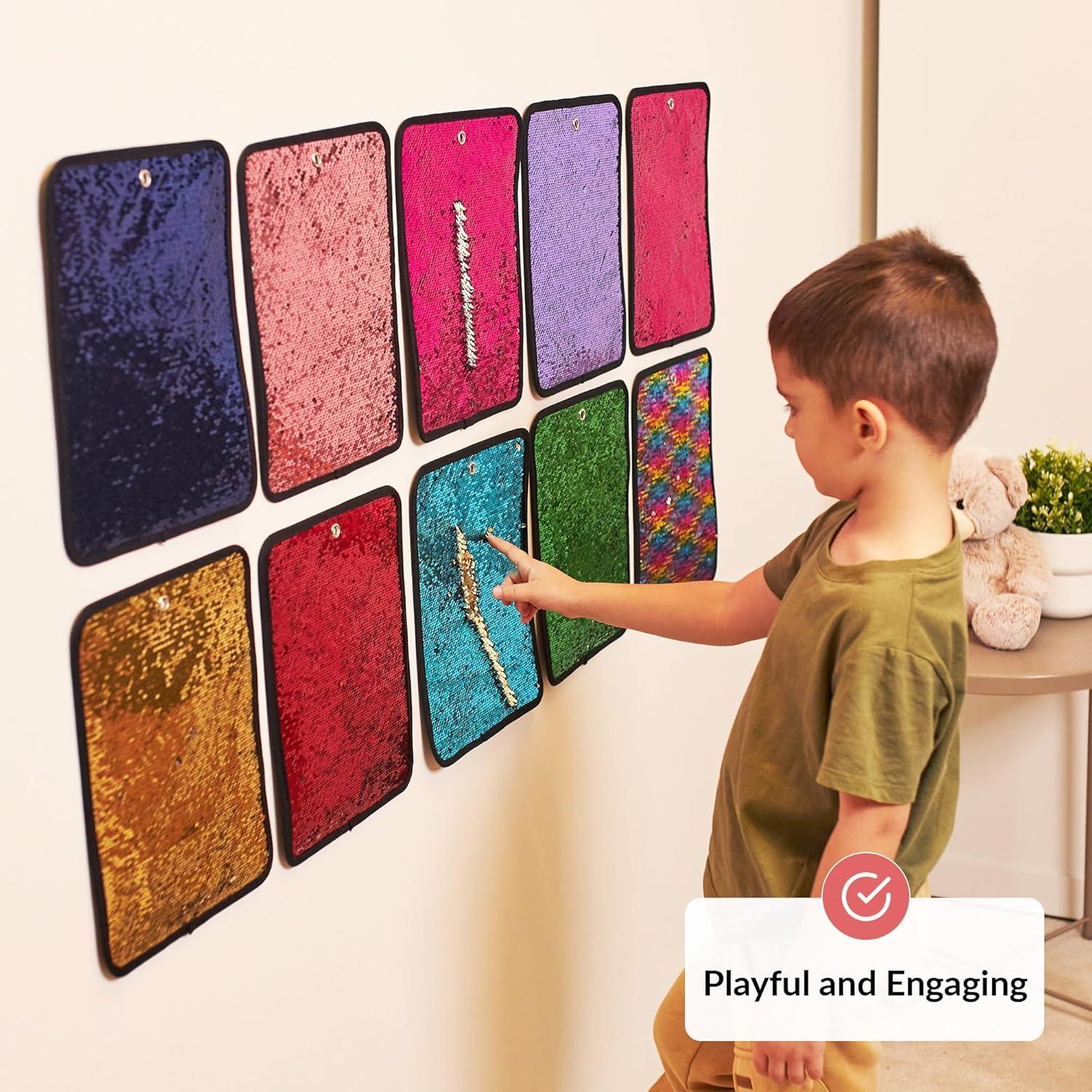 Mats Sensoriales de Lentejuelas Odoxia - Paquete de 10 Rectángulos