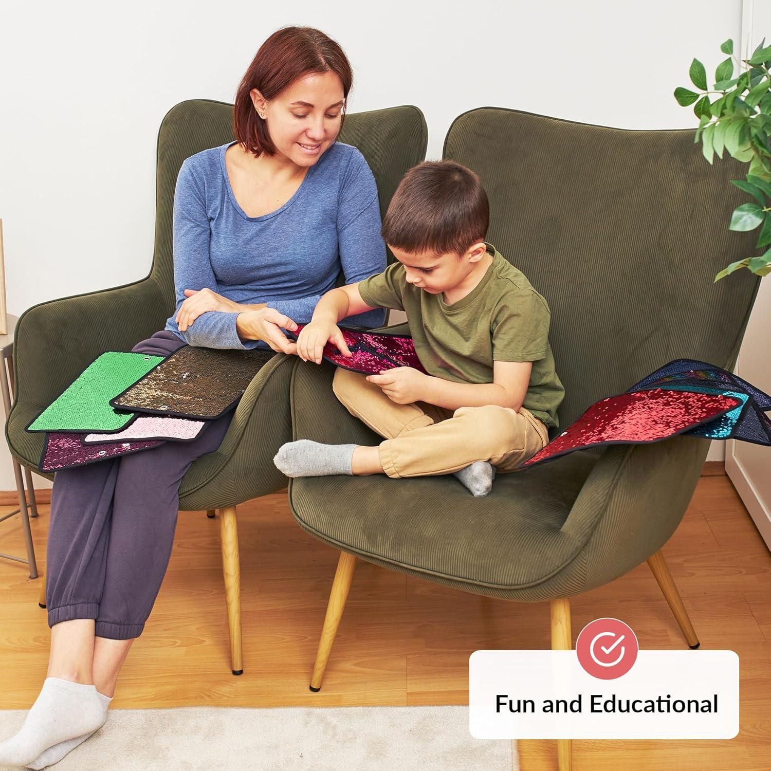 Mats Sensoriales de Lentejuelas Odoxia - Paquete de 10 Rectángulos