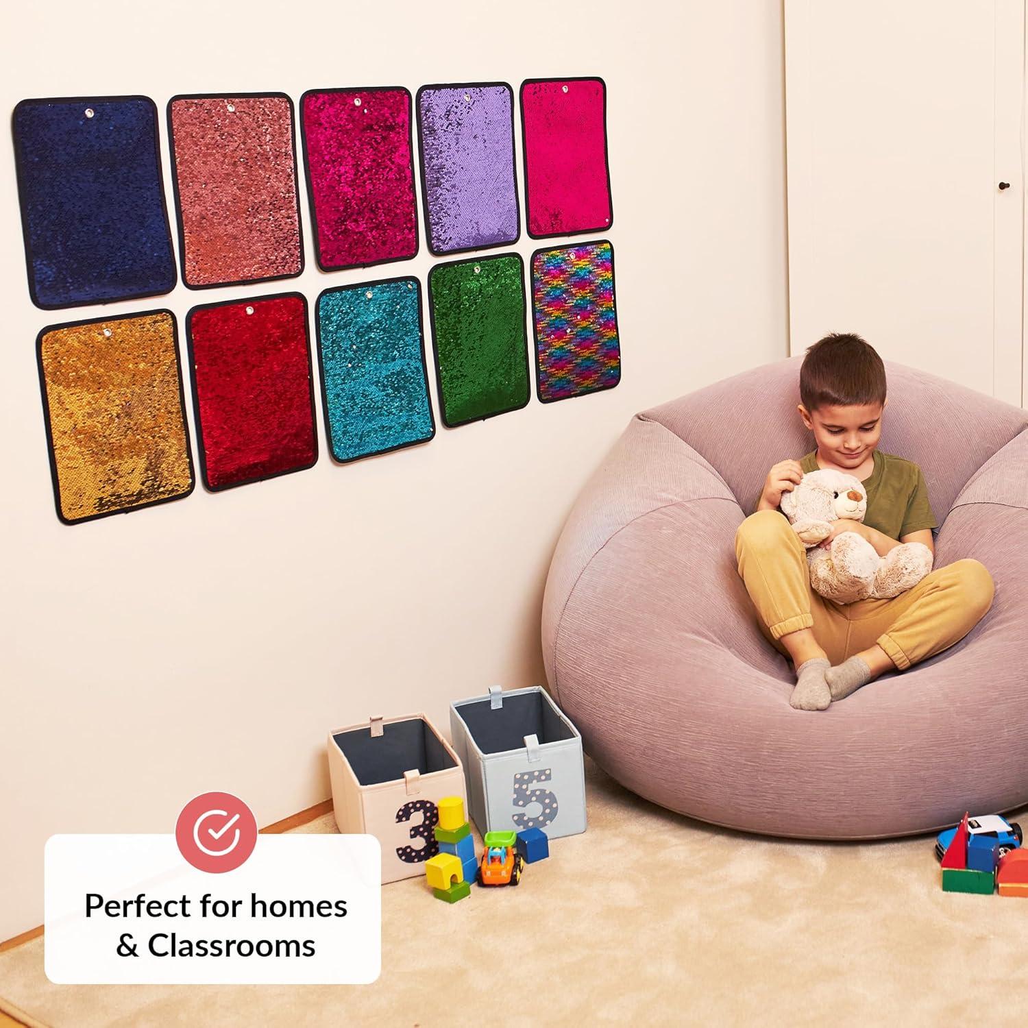 Mats Sensoriales de Lentejuelas Odoxia - Paquete de 10 Rectángulos