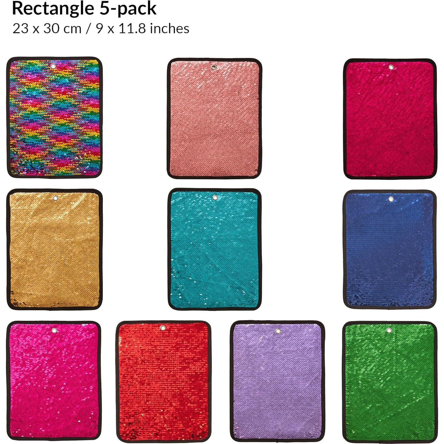 Mats Sensoriales de Lentejuelas Odoxia - Paquete de 10 Rectángulos