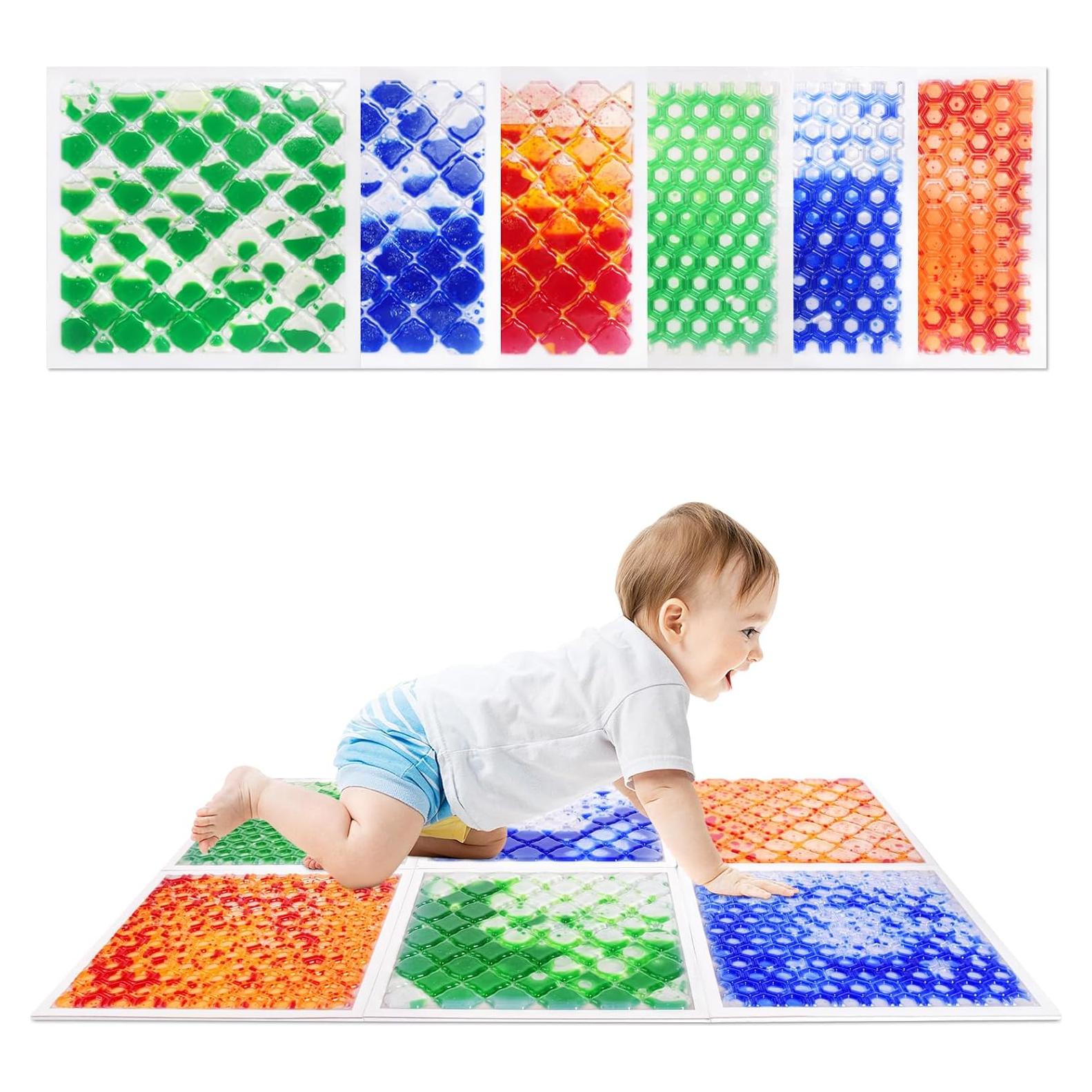 Baldosas Sensoriales Líquidas TEUCSIUB 6 PCS 30x30cm Antideslizantes