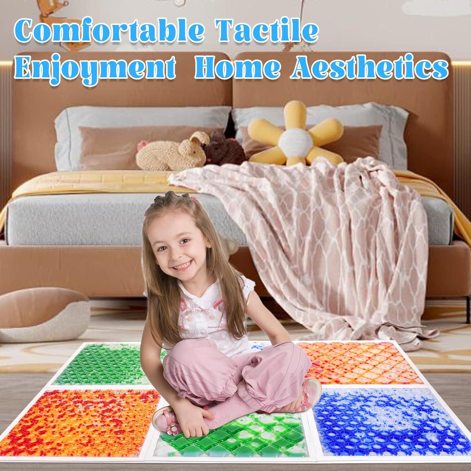 Baldosas Sensoriales Líquidas TEUCSIUB 6 PCS 30x30cm Antideslizantes