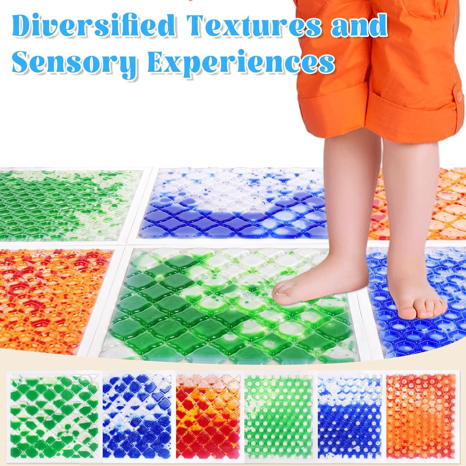 Baldosas Sensoriales Líquidas TEUCSIUB 6 PCS 30x30cm Antideslizantes