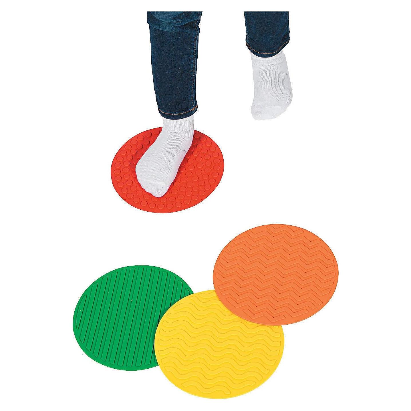 Mats Sensory de Goma Fun Express - Set de 4 Piezas 20.32 cm
