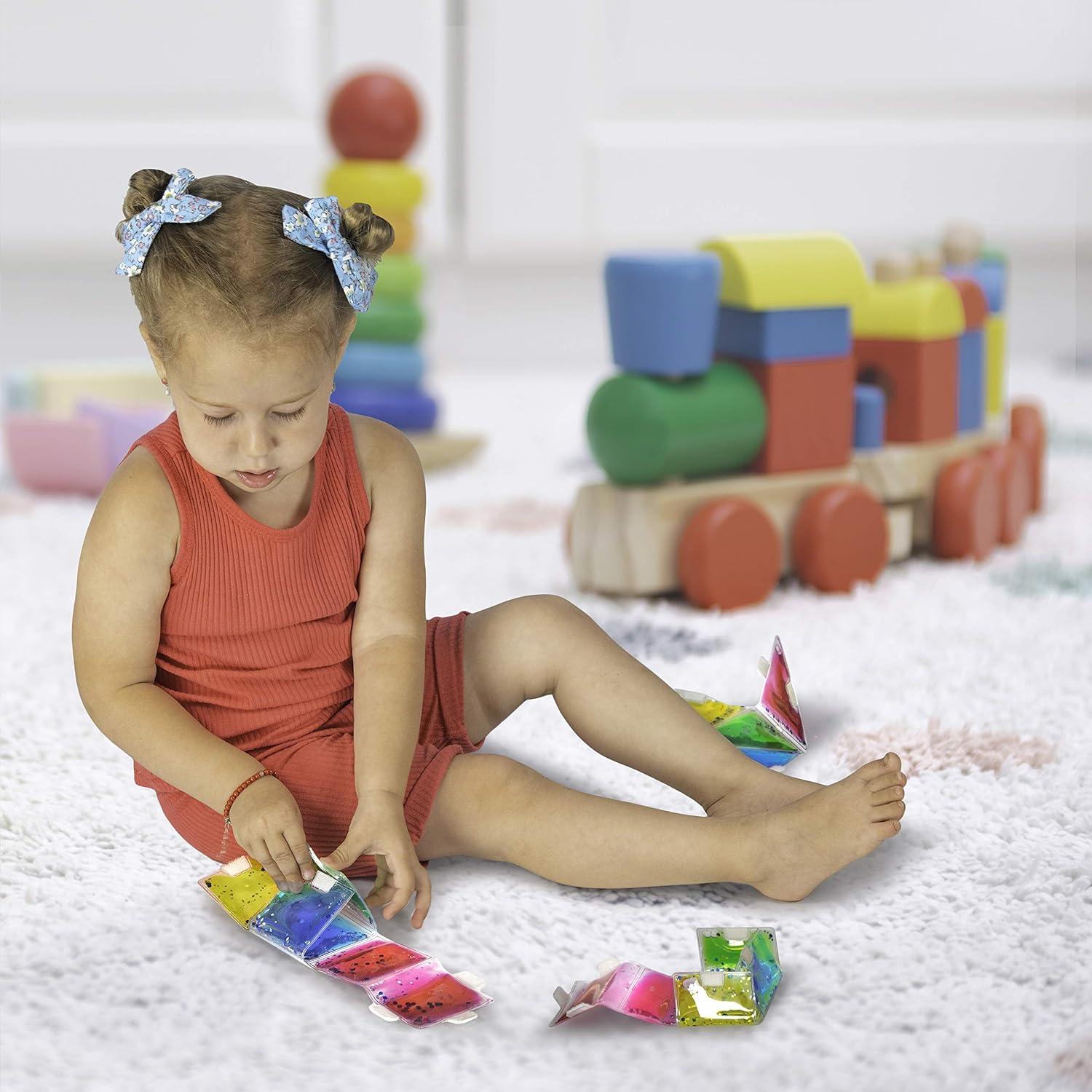 Playlearn Almohadillas de Gel Sensorial 3D - 4 Piezas Multicolores