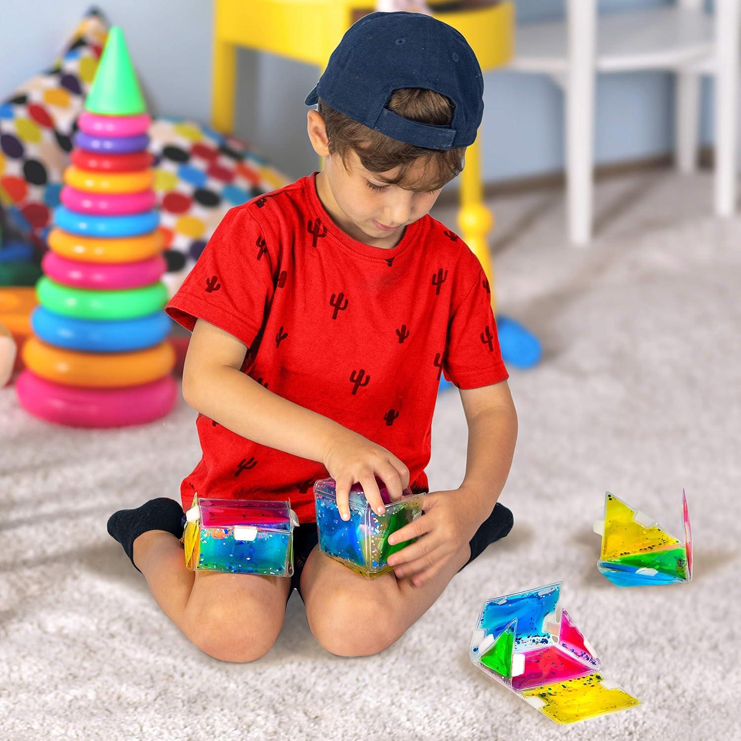 Playlearn Almohadillas de Gel Sensorial 3D - 4 Piezas Multicolores