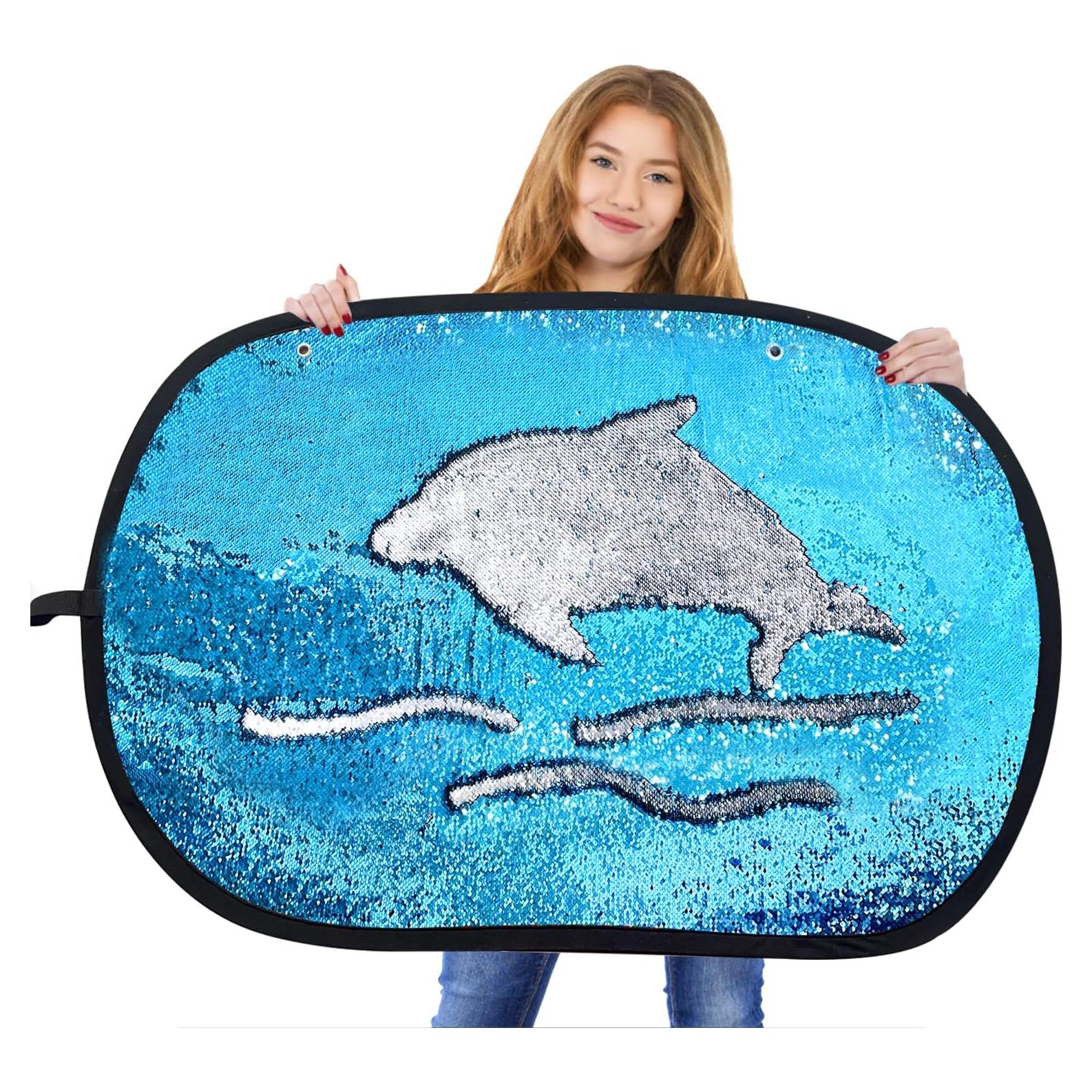 Alfombra Sensorial de Lentejuelas SWEIBOTANITY Azul Grande