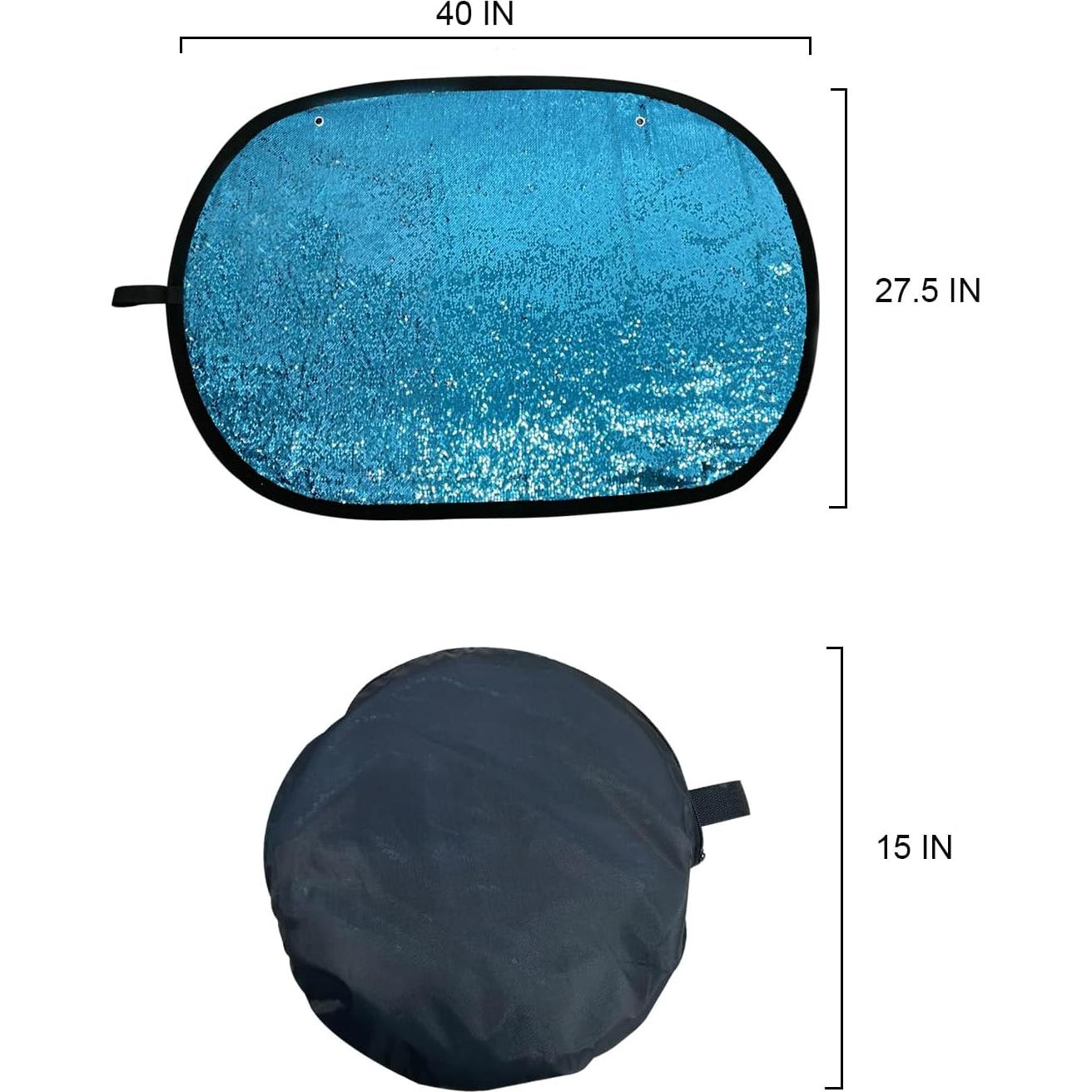 Alfombra Sensorial de Lentejuelas SWEIBOTANITY Azul Grande