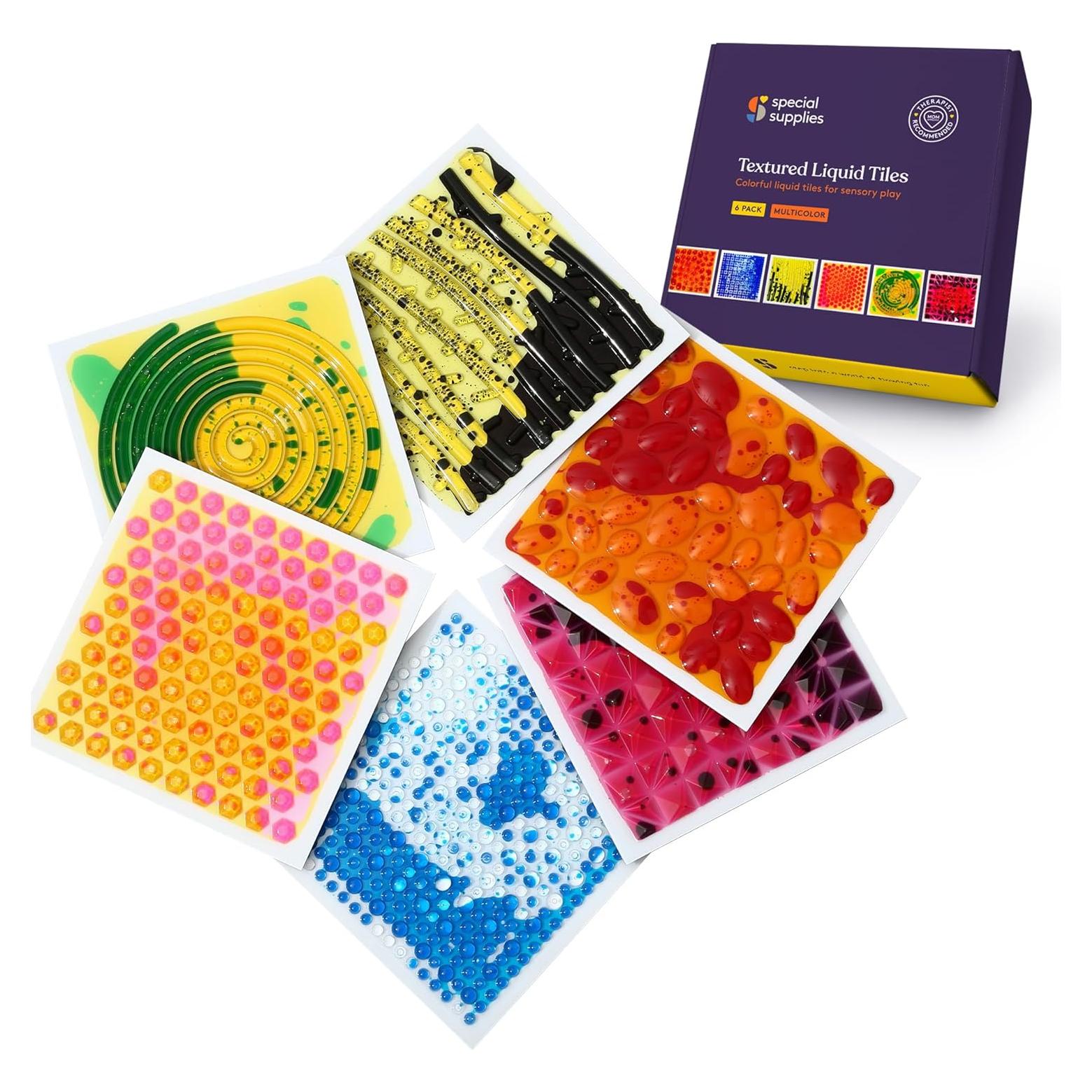 Azulejos de Piso Líquido Coloridos Suministros Especiales - Set de 6