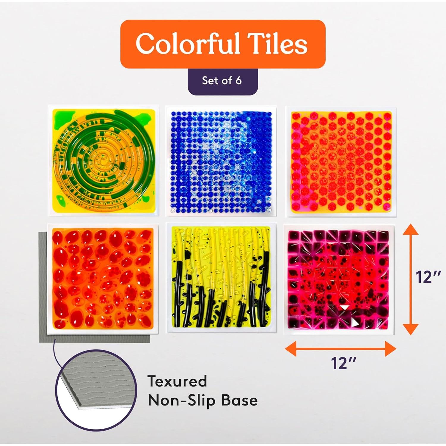 Azulejos de Piso Líquido Coloridos Suministros Especiales - Set de 6