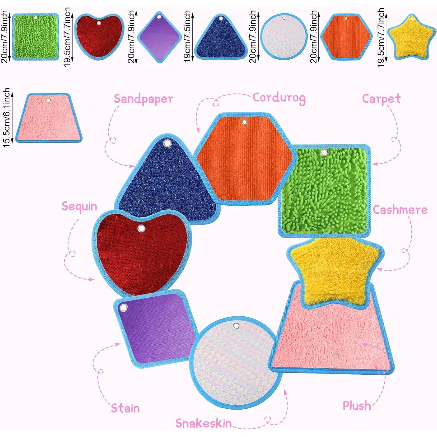 Alfombrillas Sensoriales Boao 8 Piezas Texturizadas 21x21 cm