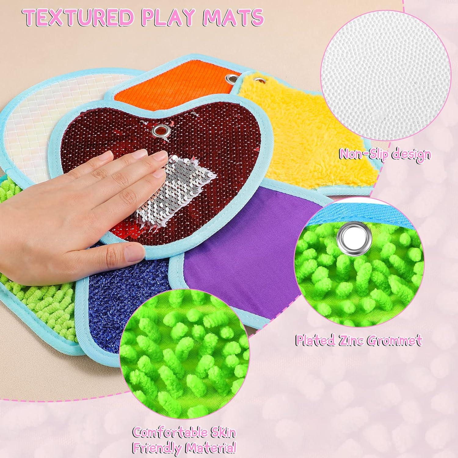 Alfombrillas Sensoriales Boao 8 Piezas Texturizadas 21x21 cm