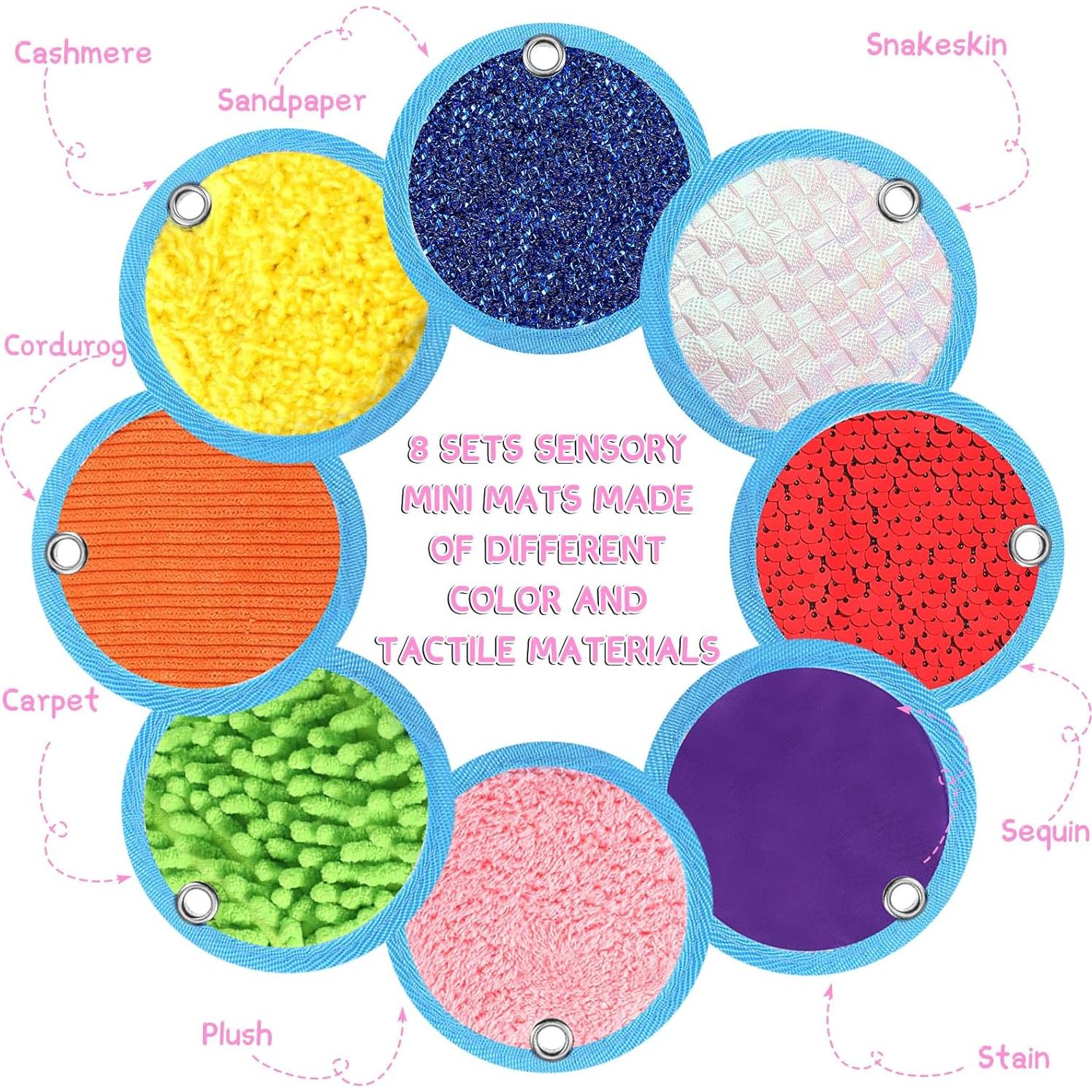 Alfombrillas Sensoriales Boao 8 Piezas 10.16 cm Texturizadas