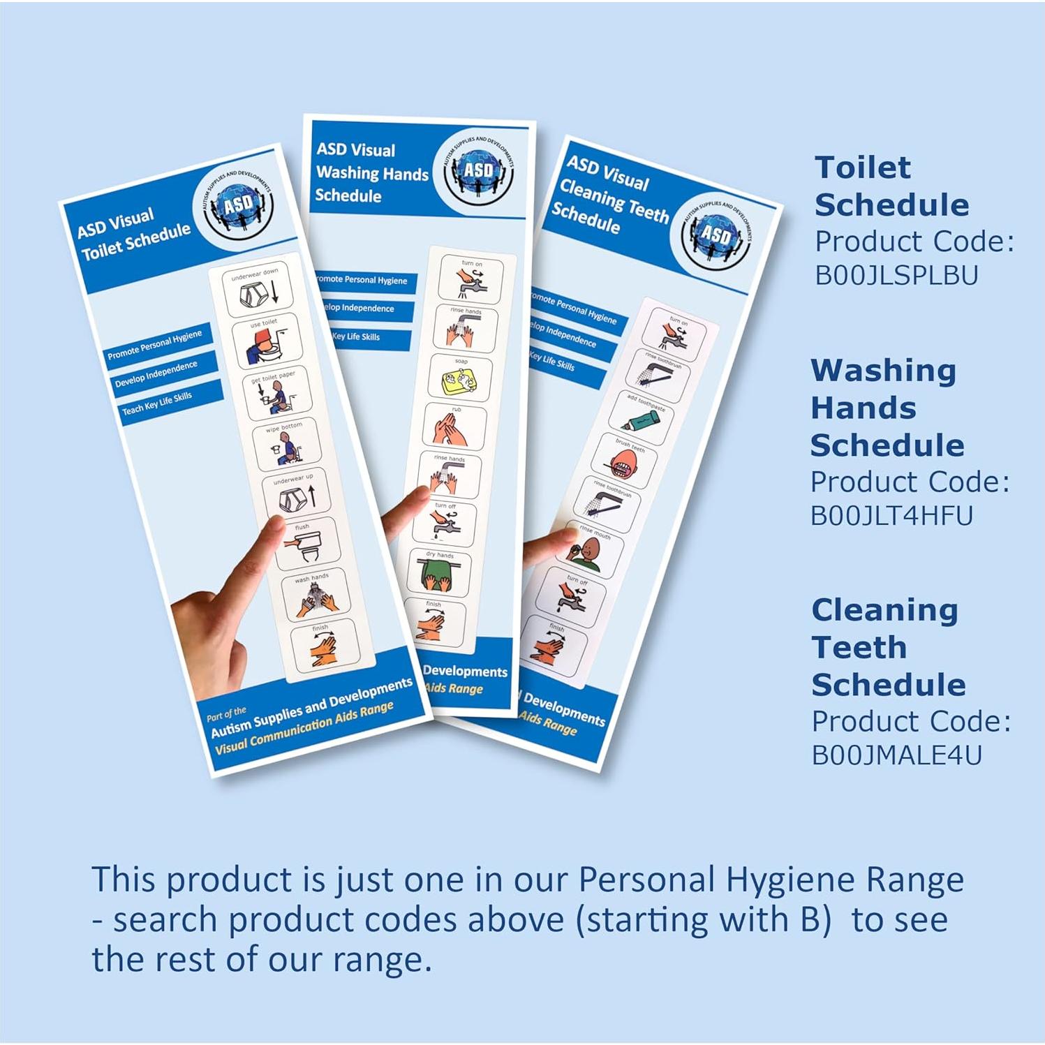 Gráfico de Rutina de Cepillado para Niños Autistas - Plástico Duradero