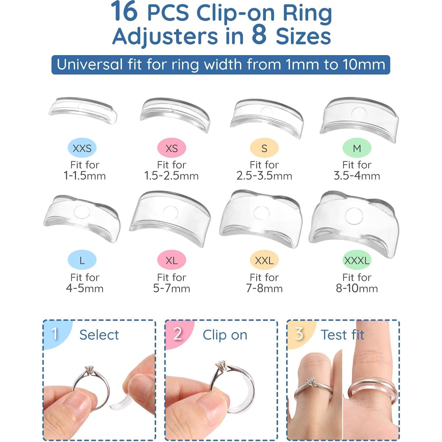 Ajustador de Tamaño de Anillo Gleamkid 103 Piezas Kit Completo