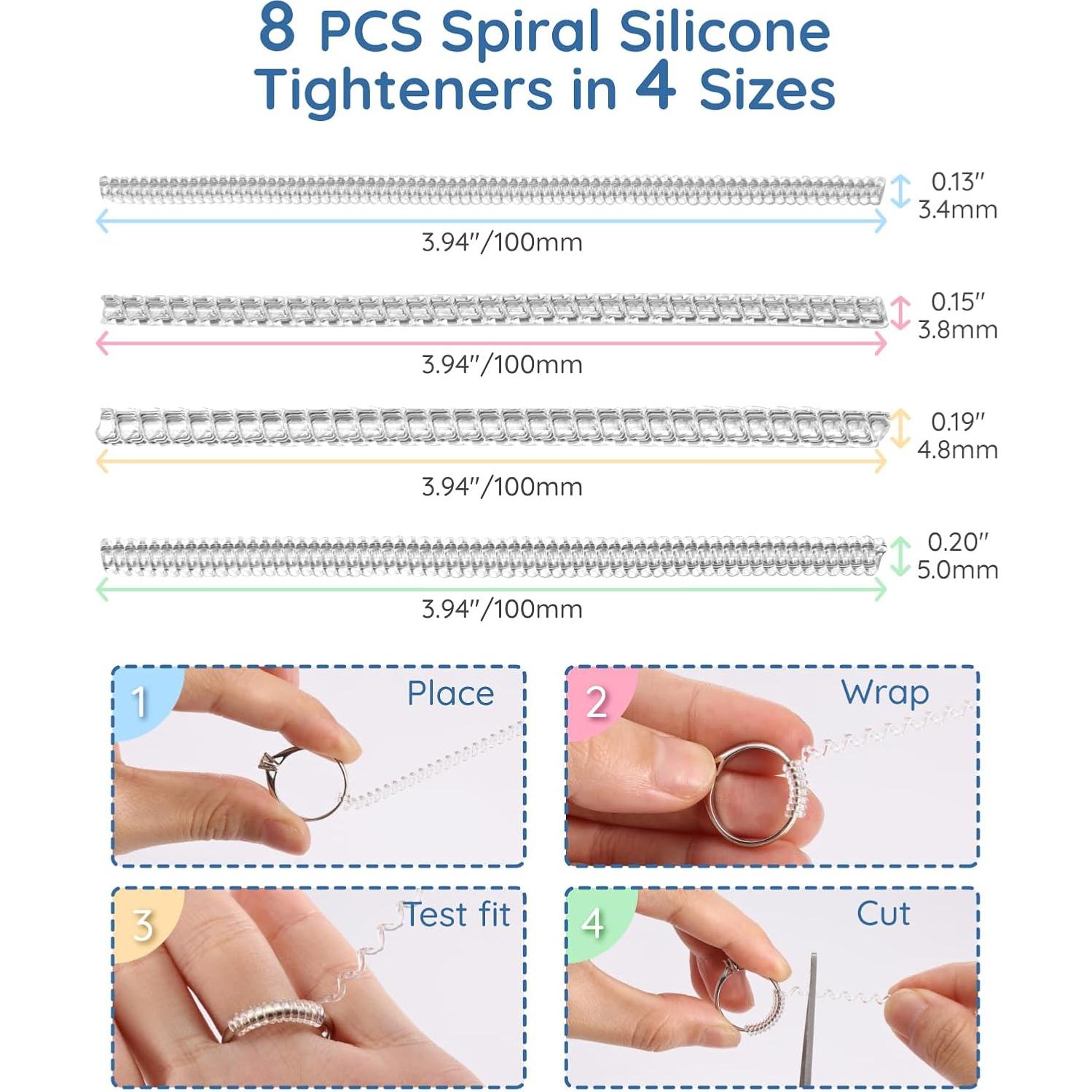 Ajustador de Tamaño de Anillo Gleamkid 103 Piezas Kit Completo