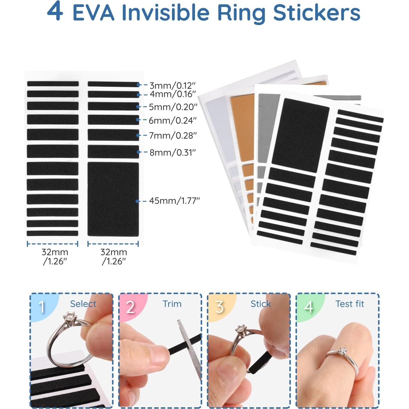 Ajustador de Tamaño de Anillo Gleamkid 103 Piezas Kit Completo