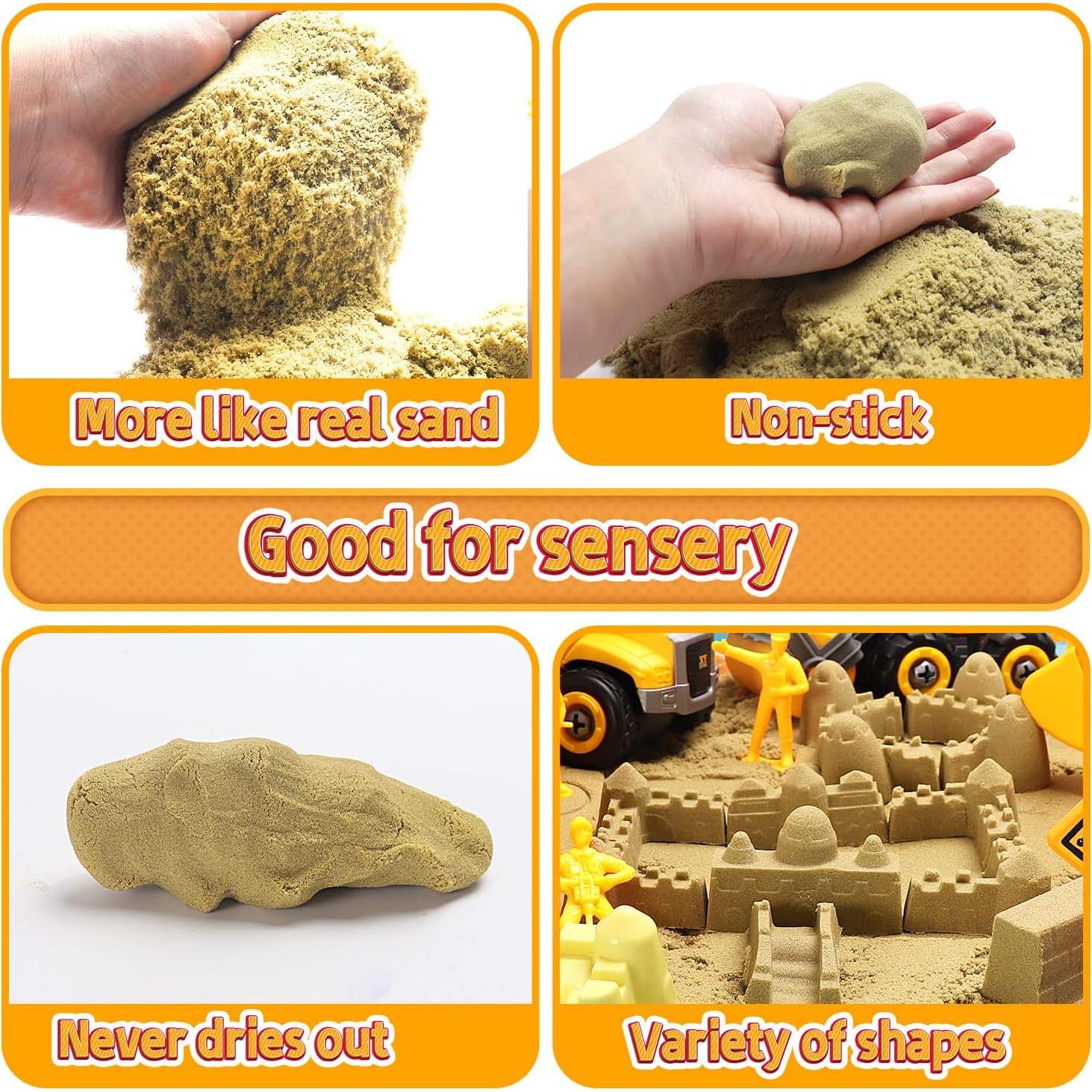 Kit de Arena de Construcción YIDESTARS con 4 Camiones y Accesorios