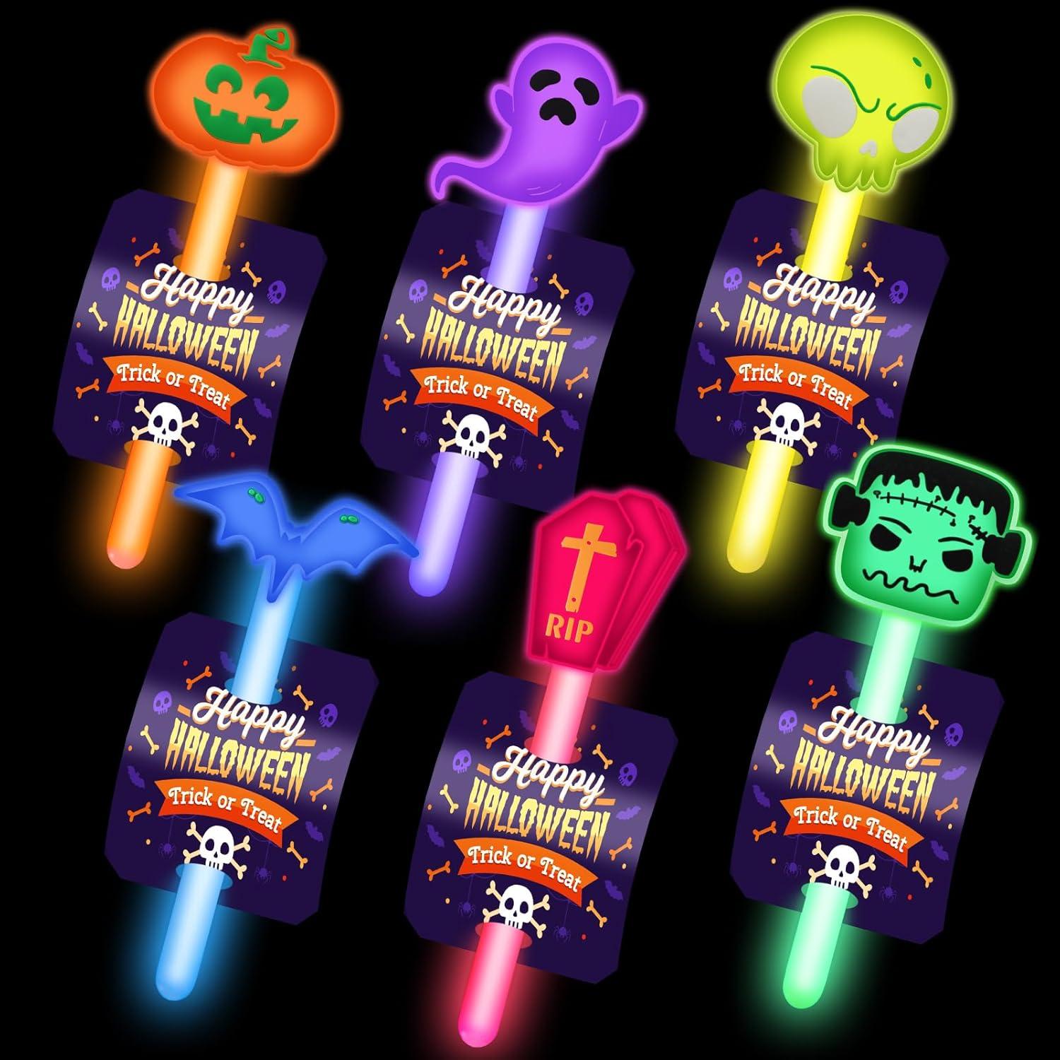 Paquete de 24 Palos de Luz Halloween AFZMON 10.16 cm Brillantes