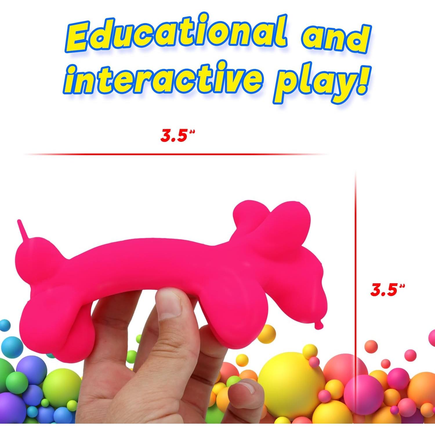 JA-RU Perro Globo Estirable 1 Unidad Color Variado Juguete Fidget