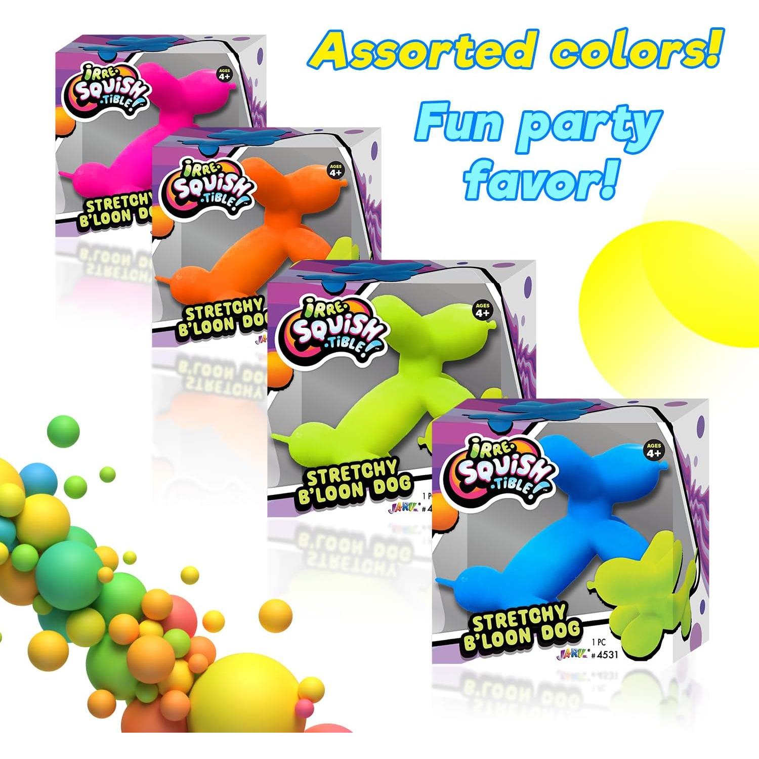 JA-RU Perro Globo Estirable 1 Unidad Color Variado Juguete Fidget