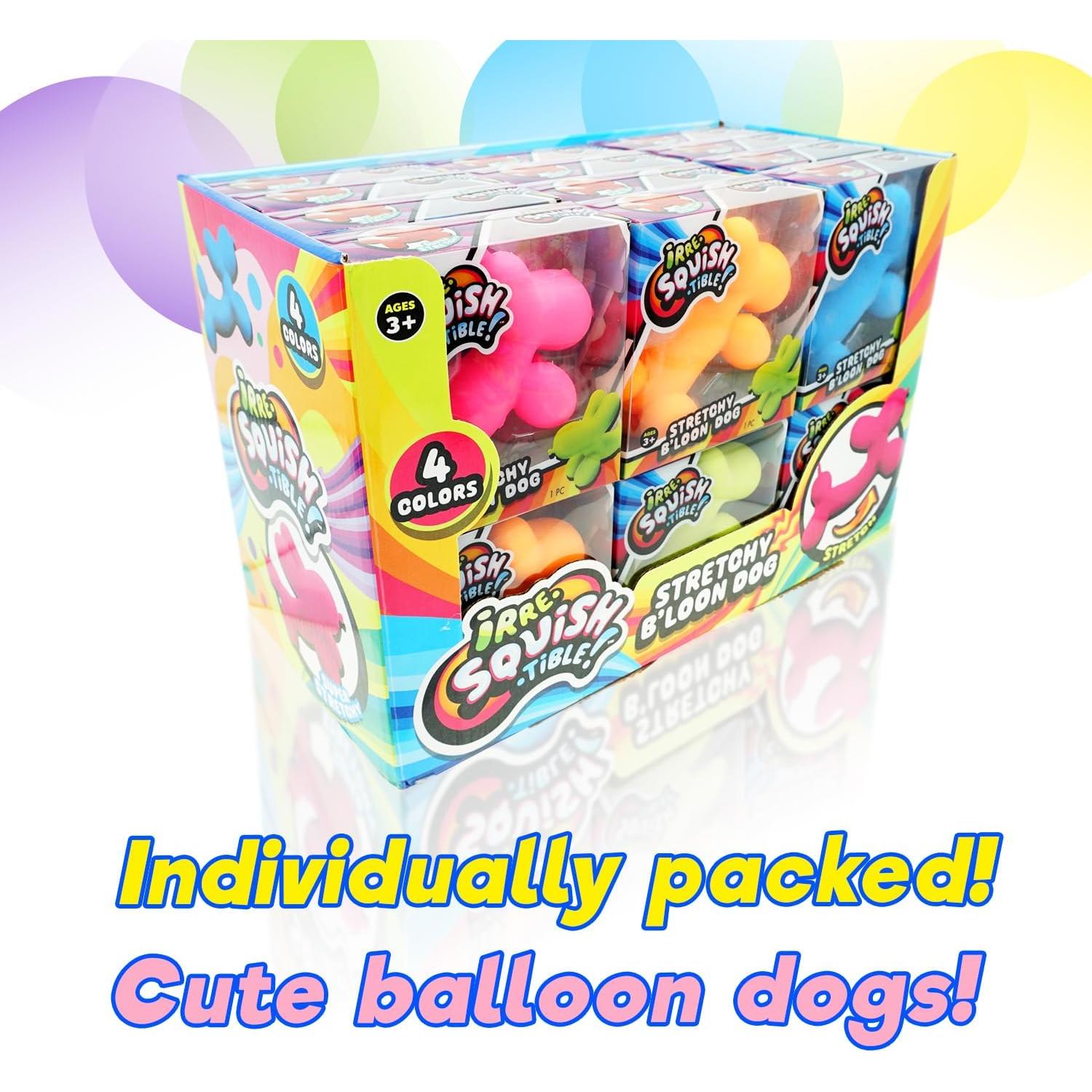 JA-RU Perro Globo Estirable 1 Unidad Color Variado Juguete Fidget