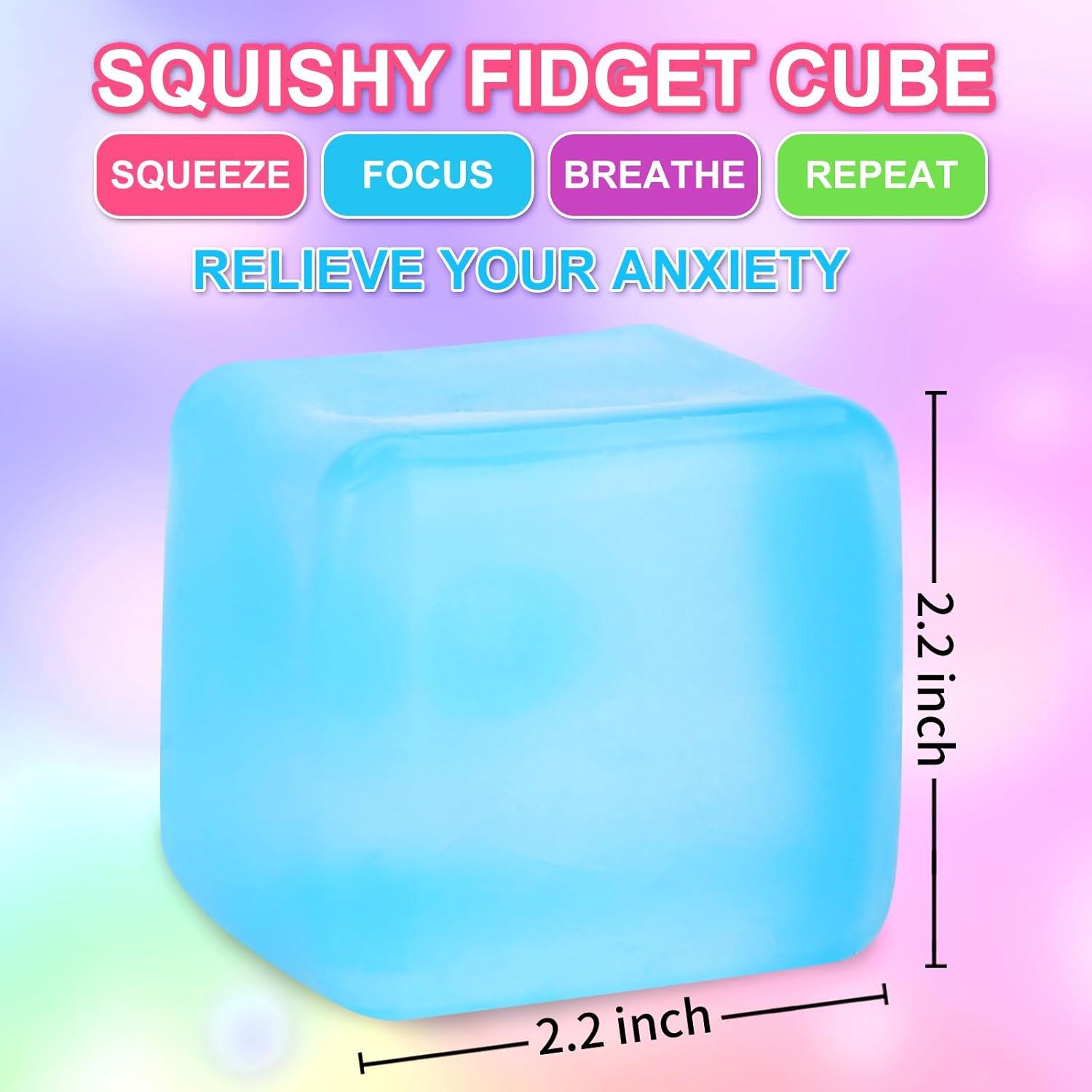 Paquete de 4 Cubos Antiestrés Sensoriales YIWUSHI 5cm