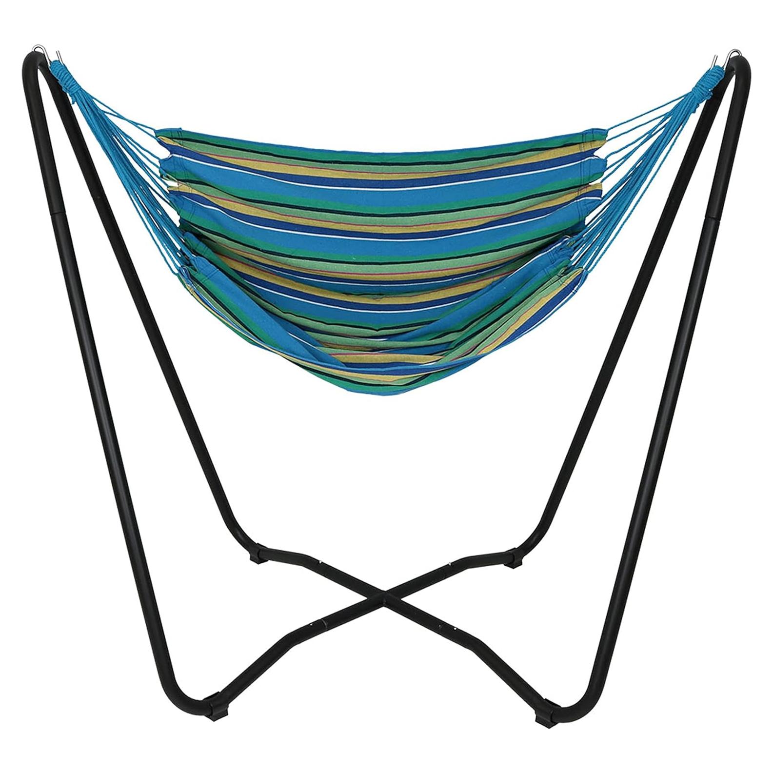 Silla Hamaca Colgante Sunnydaze con Soporte Ahorra Espacio