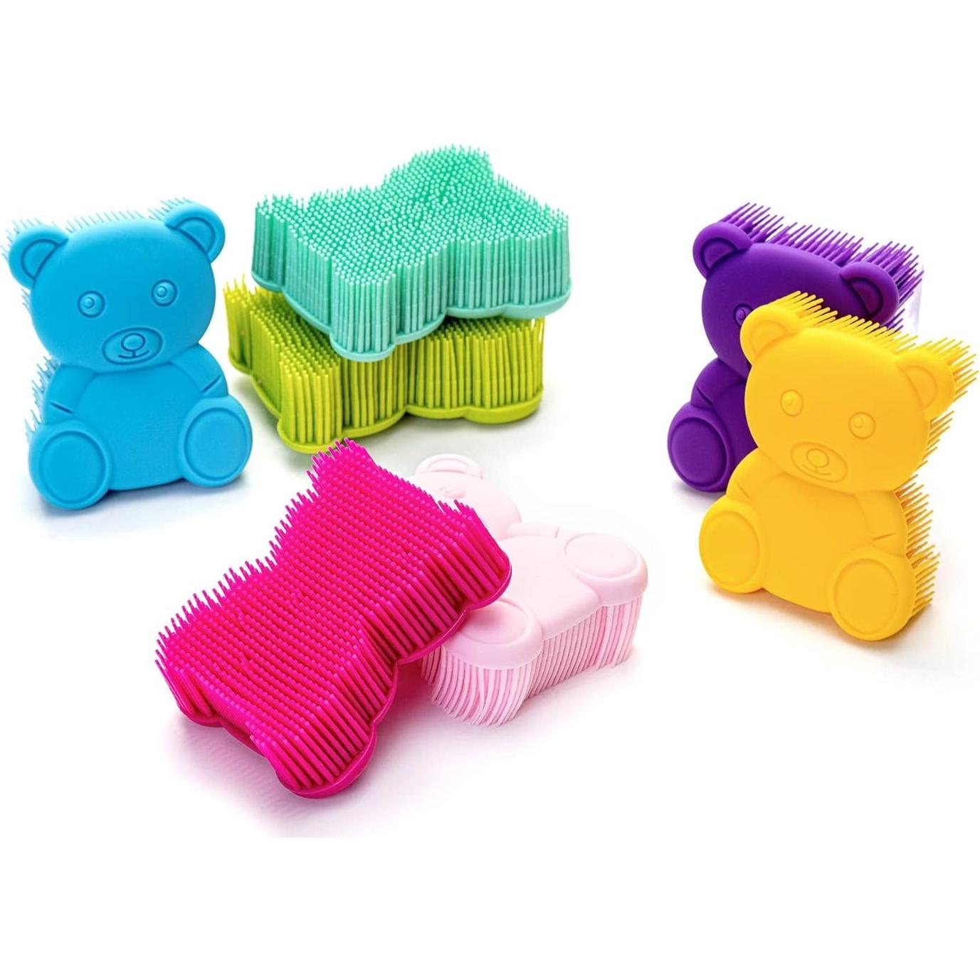 Cepillo Sensorial 2 en 1 de Silicona Penepico Oso Púrpura