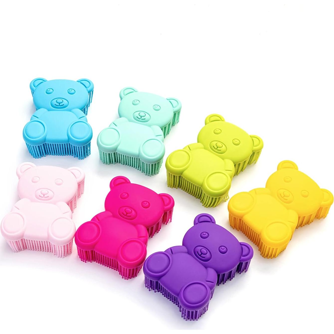 Cepillo Sensorial 2 en 1 de Silicona Penepico Oso Púrpura