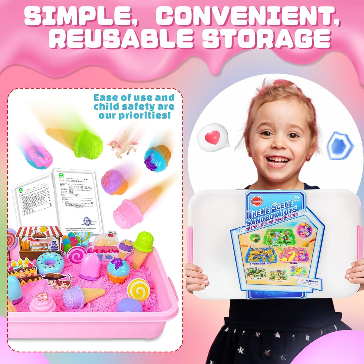 Kit de Arena Mágica SMILESSKIDDO - Tienda de Helados Unicornio 0.99kg