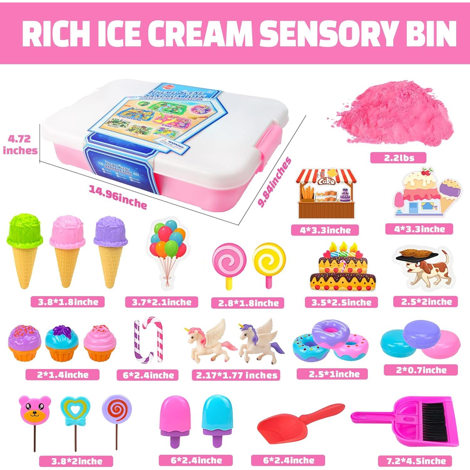 Kit de Arena Mágica SMILESSKIDDO - Tienda de Helados Unicornio 0.99kg
