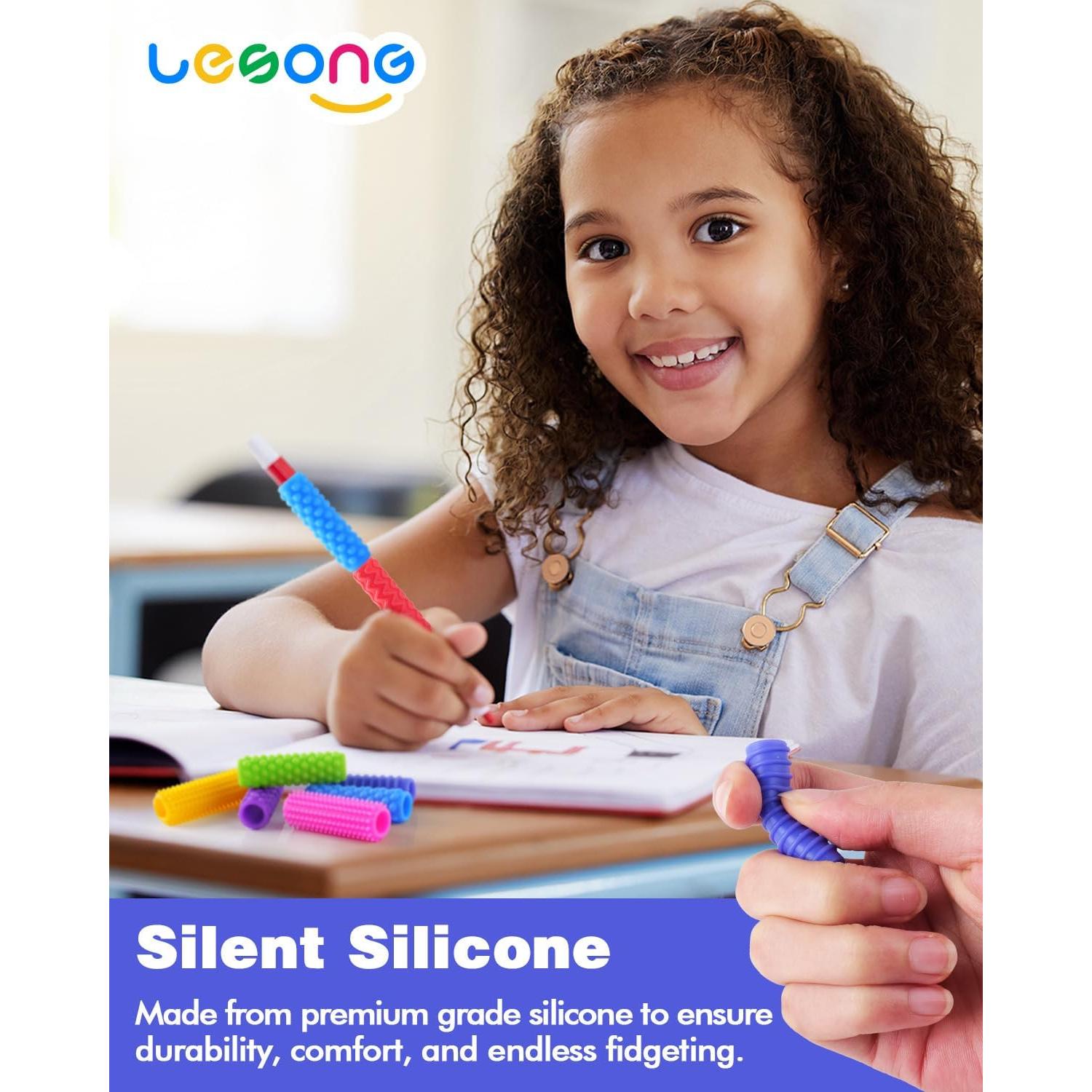 Agarraderas de Lápiz Sensoriales Antiestrés LESONG - Paquete de 24