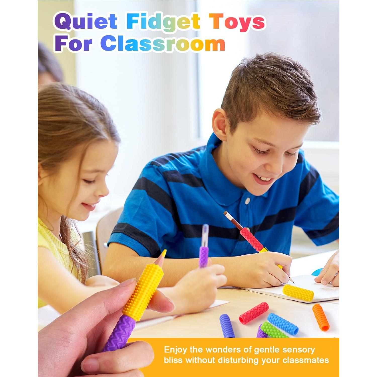 Agarraderas de Lápiz Sensoriales Antiestrés LESONG - Paquete de 24