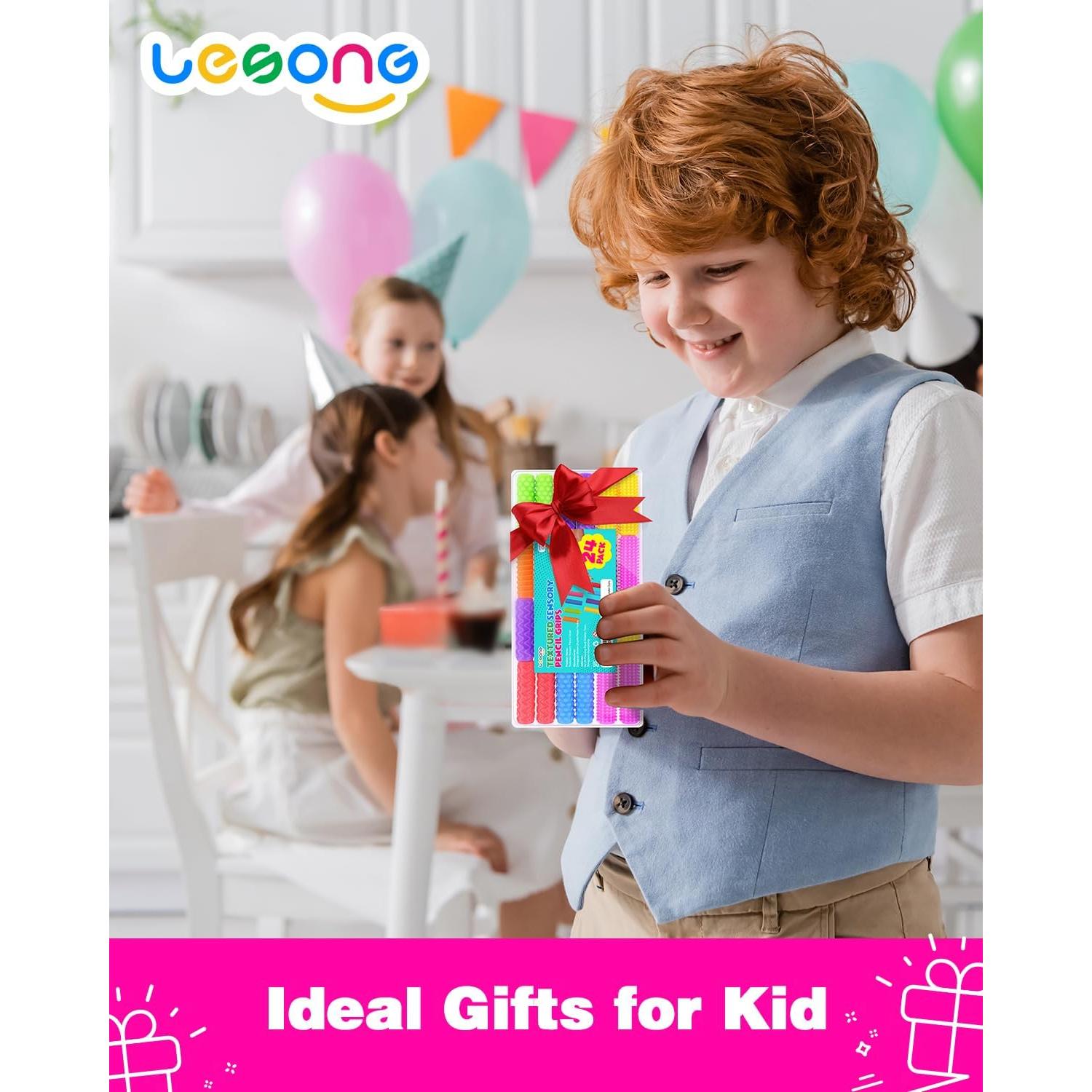 Agarraderas de Lápiz Sensoriales Antiestrés LESONG - Paquete de 24