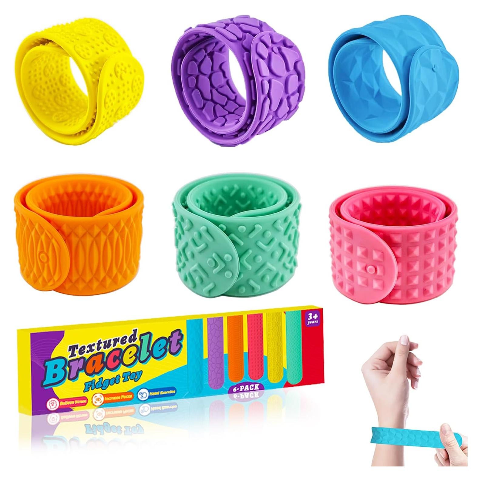 Muñequera Antiestrés Sensorial para Niños - Set de 6 Colores
