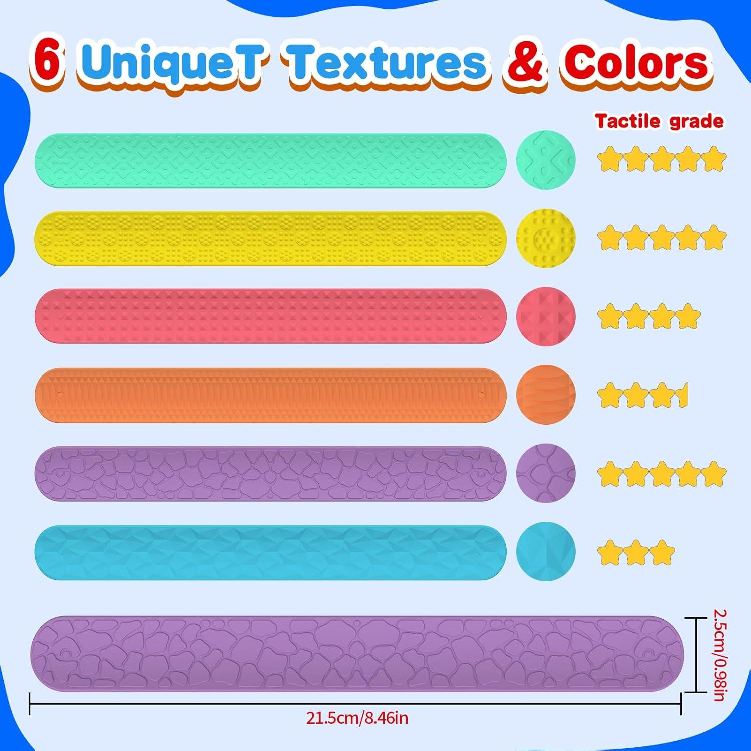 Muñequera Antiestrés Sensorial para Niños - Set de 6 Colores