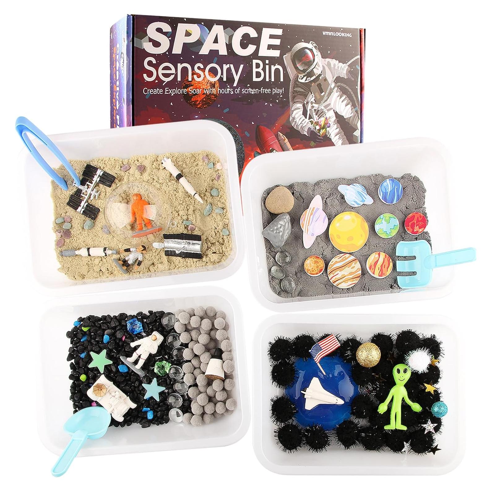 Bin Sensorial Espacial VMNlooking con 9 Planetas y Herramientas