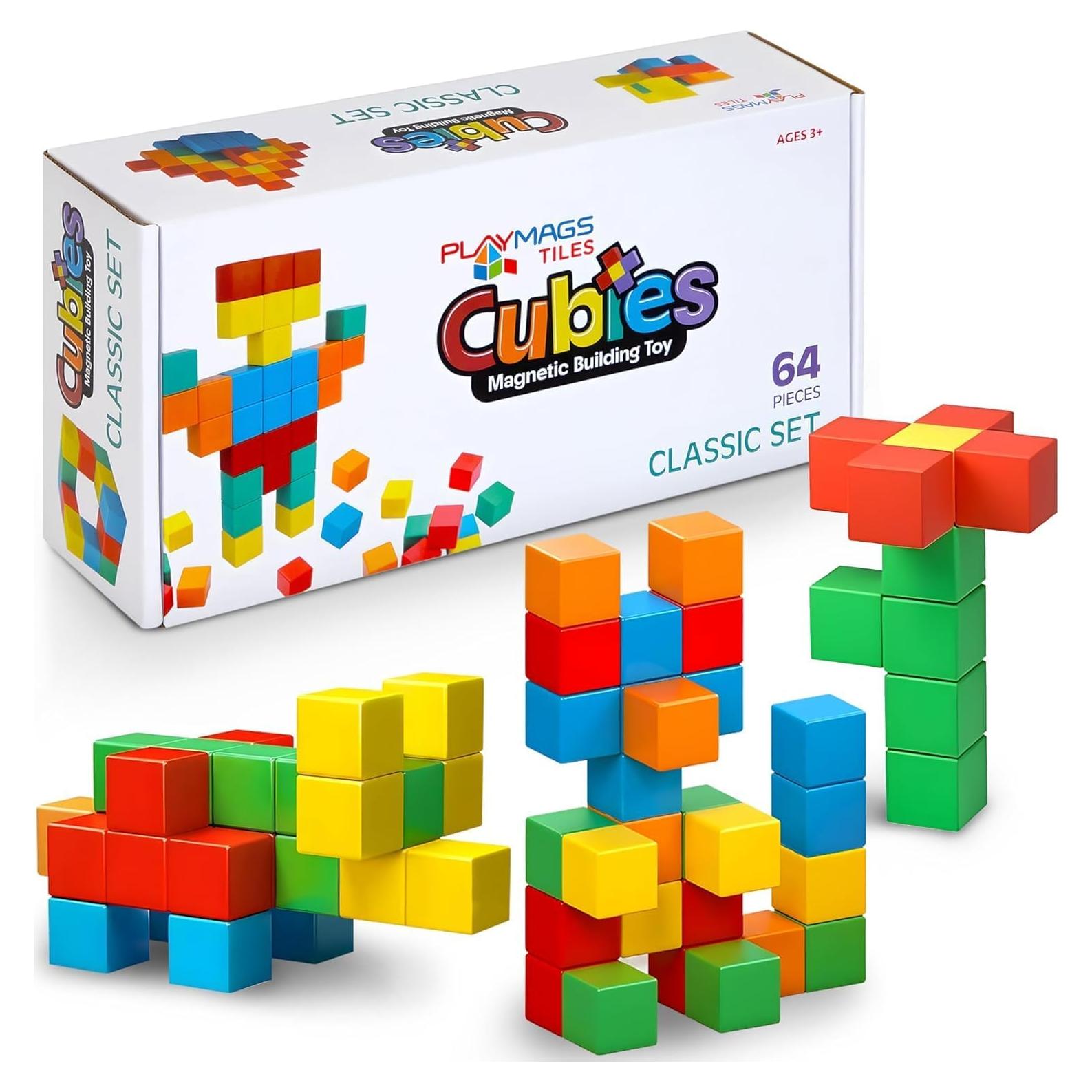 Juguete de Bloques Magnéticos Playmags 64 Piezas Educativo